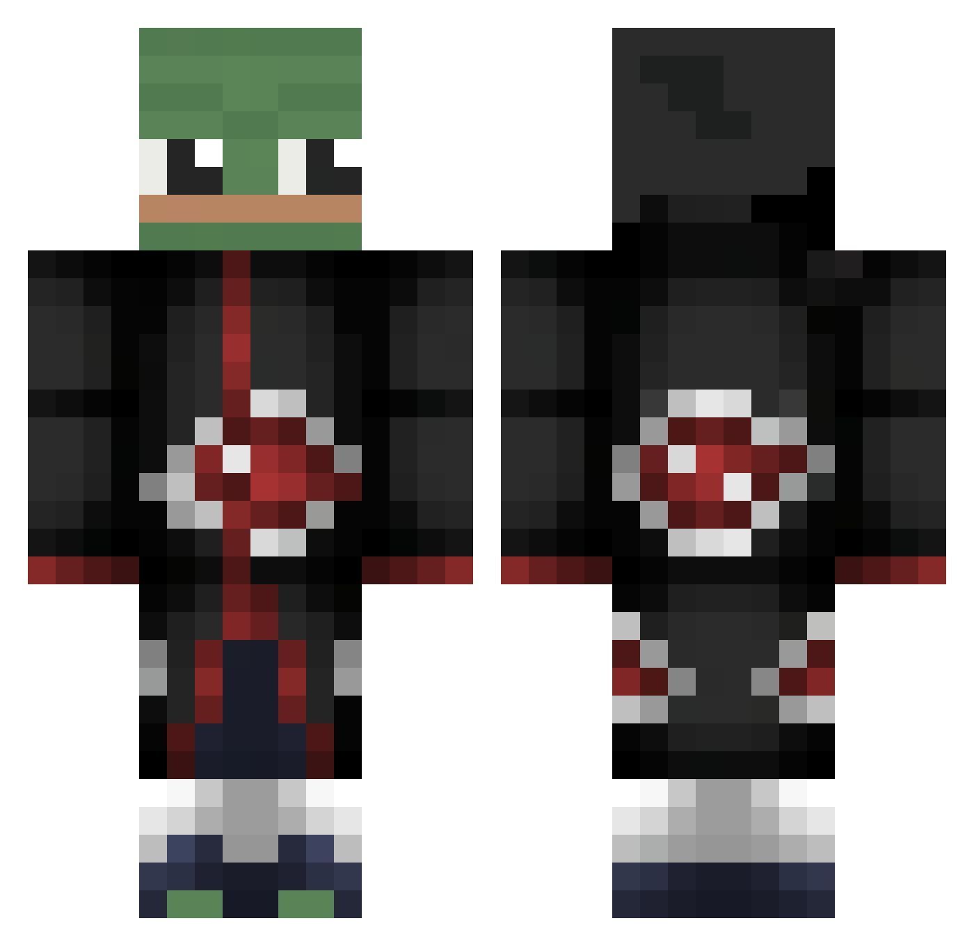 Viggelien Minecraft skin, front and back view