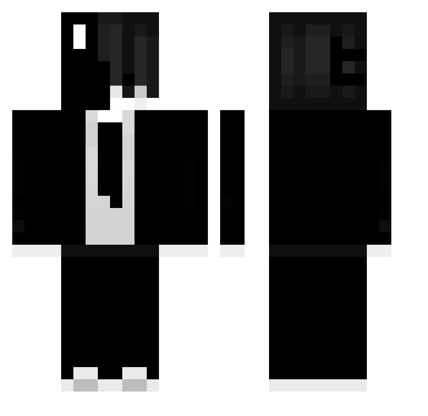 Kickead0 Minecraft skin, front and back view