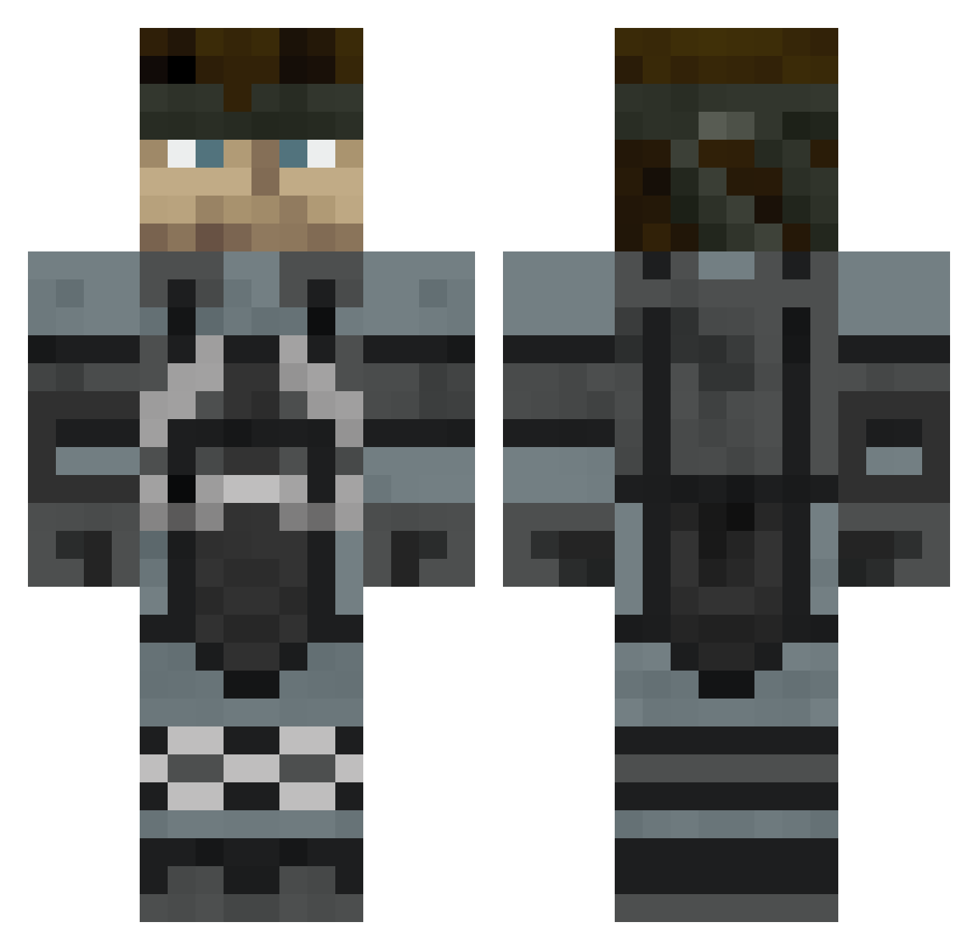 Matexi78 Minecraft skin, front and back view