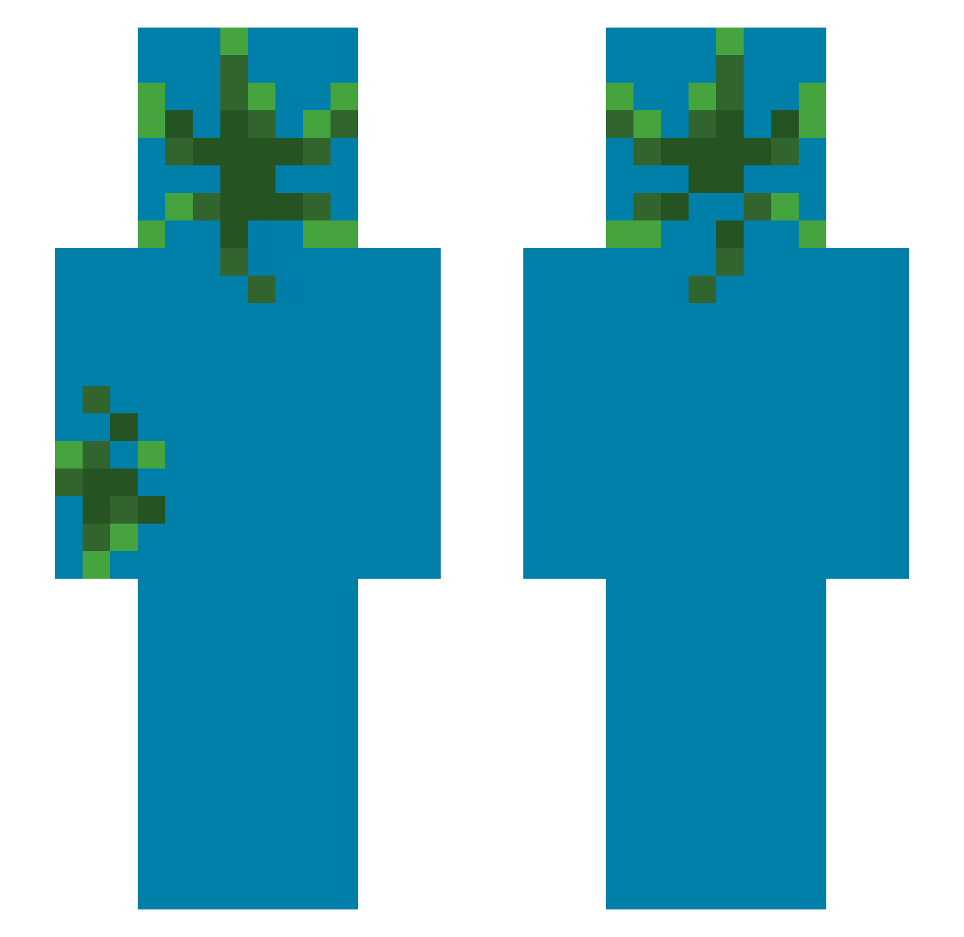 bevuis Minecraft skin, front and back view