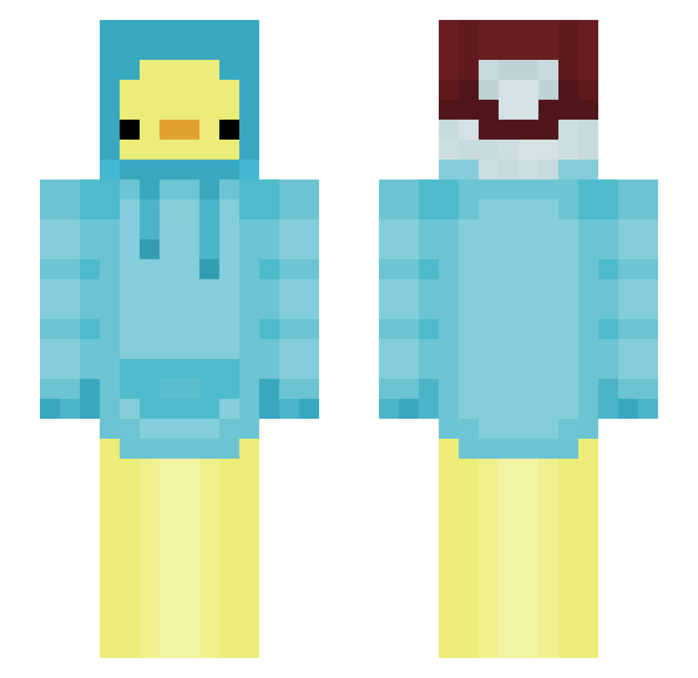 Mailis11 Minecraft skin, front and back view