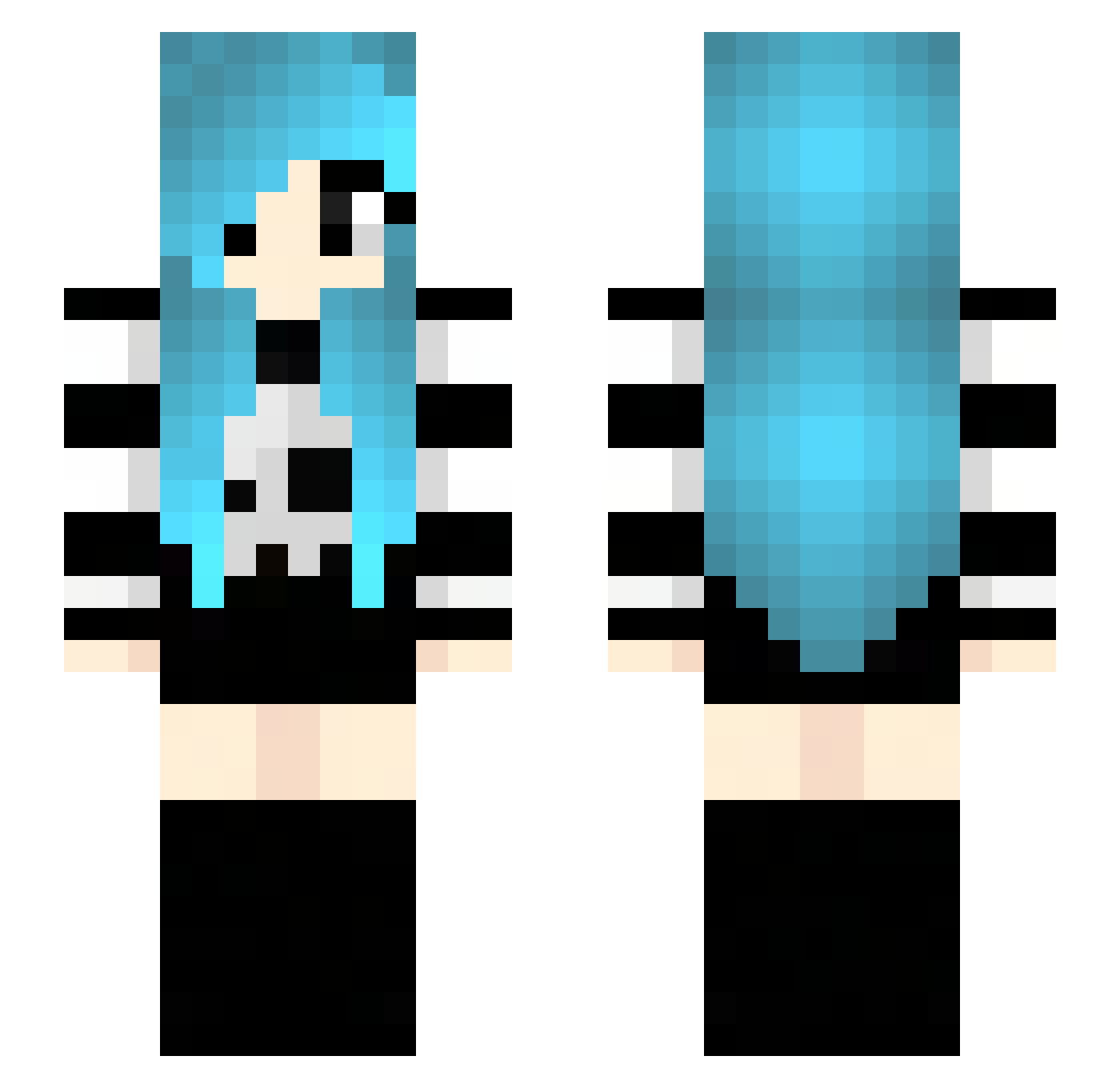 subchapter Minecraft skin, front and back view