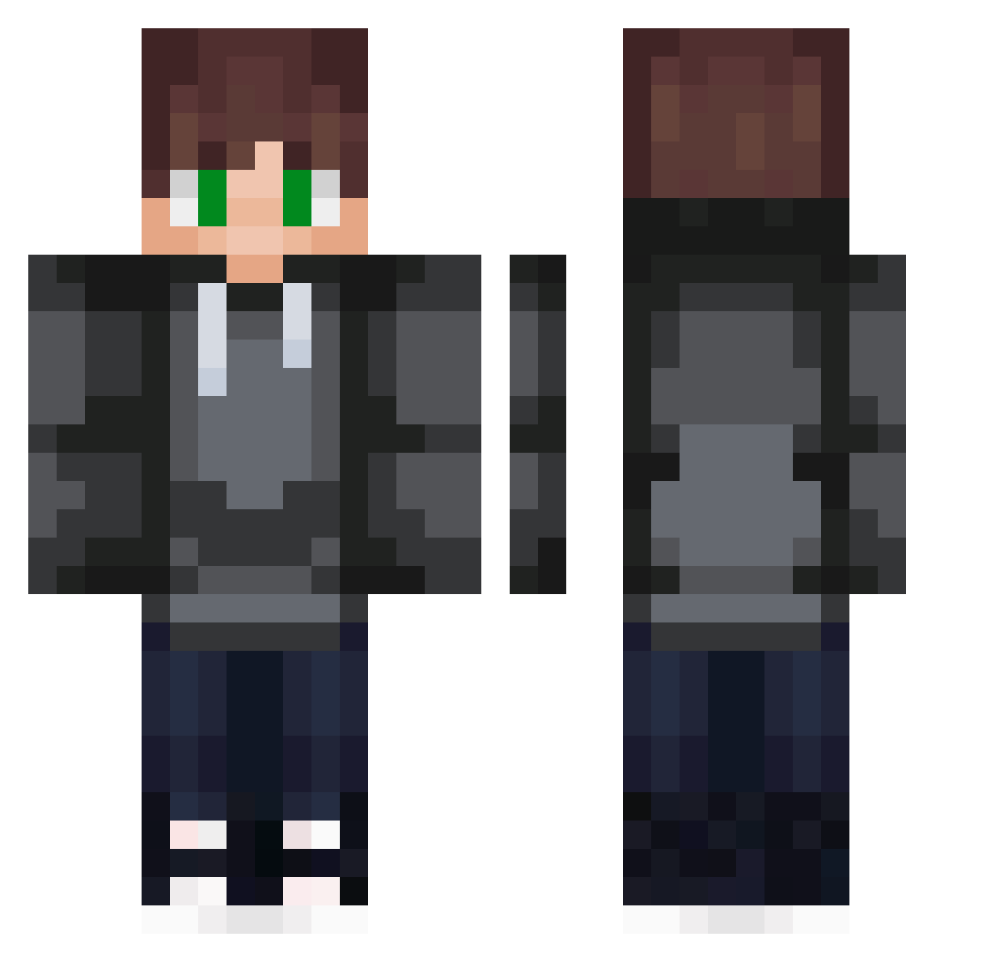 bloodworthjosh Minecraft skin, front and back view