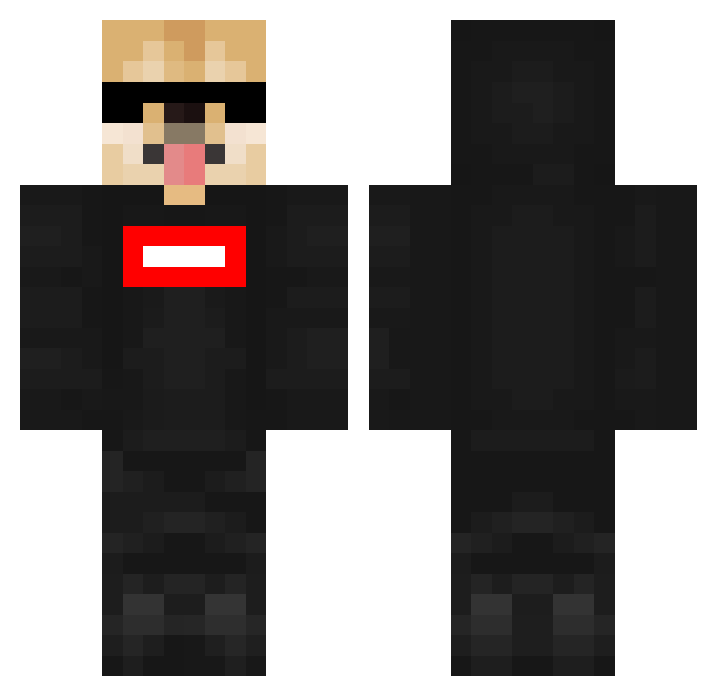 Sasan_ Minecraft skin, front and back view