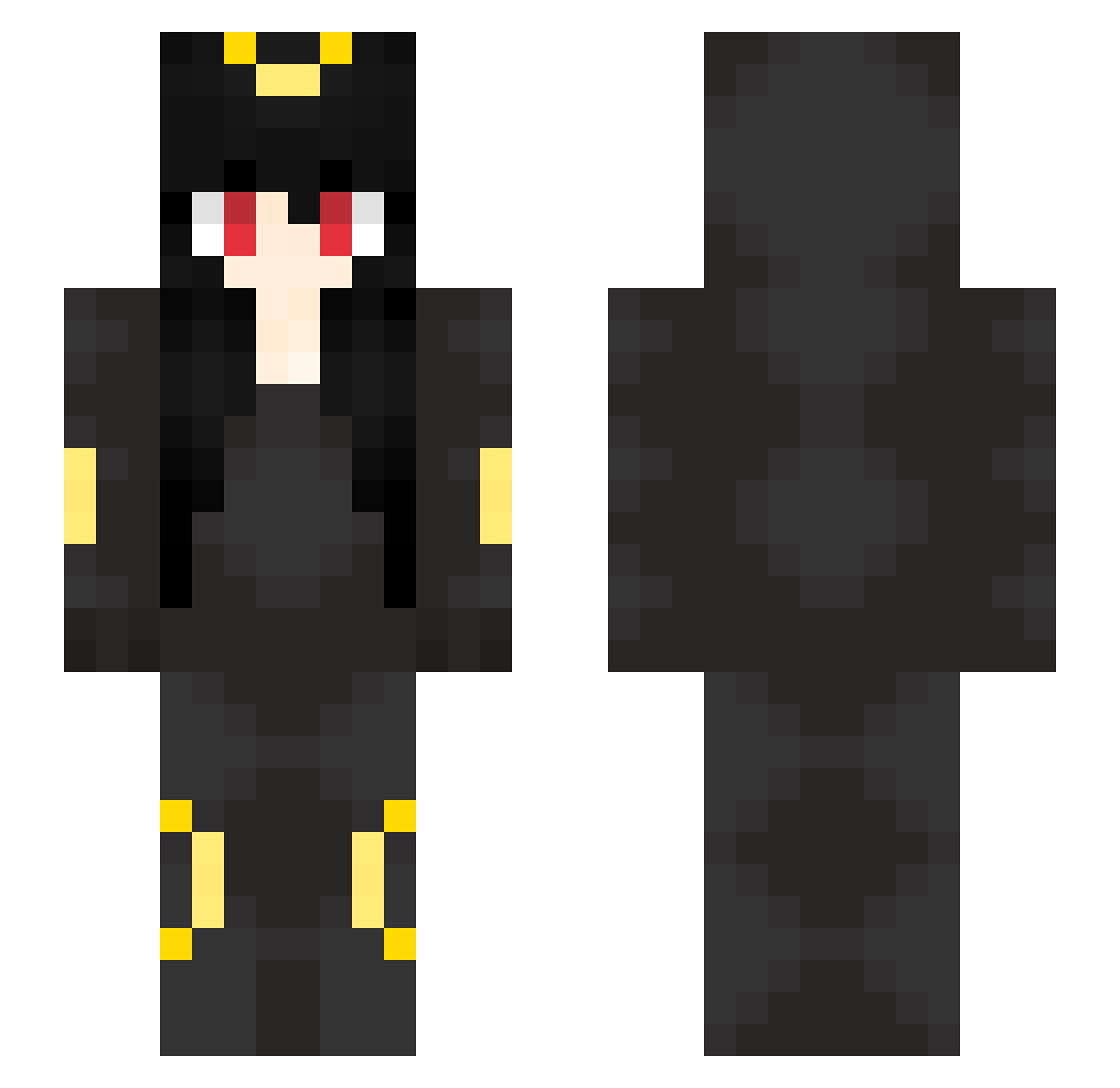 sid12344321 Minecraft skin, front and back view