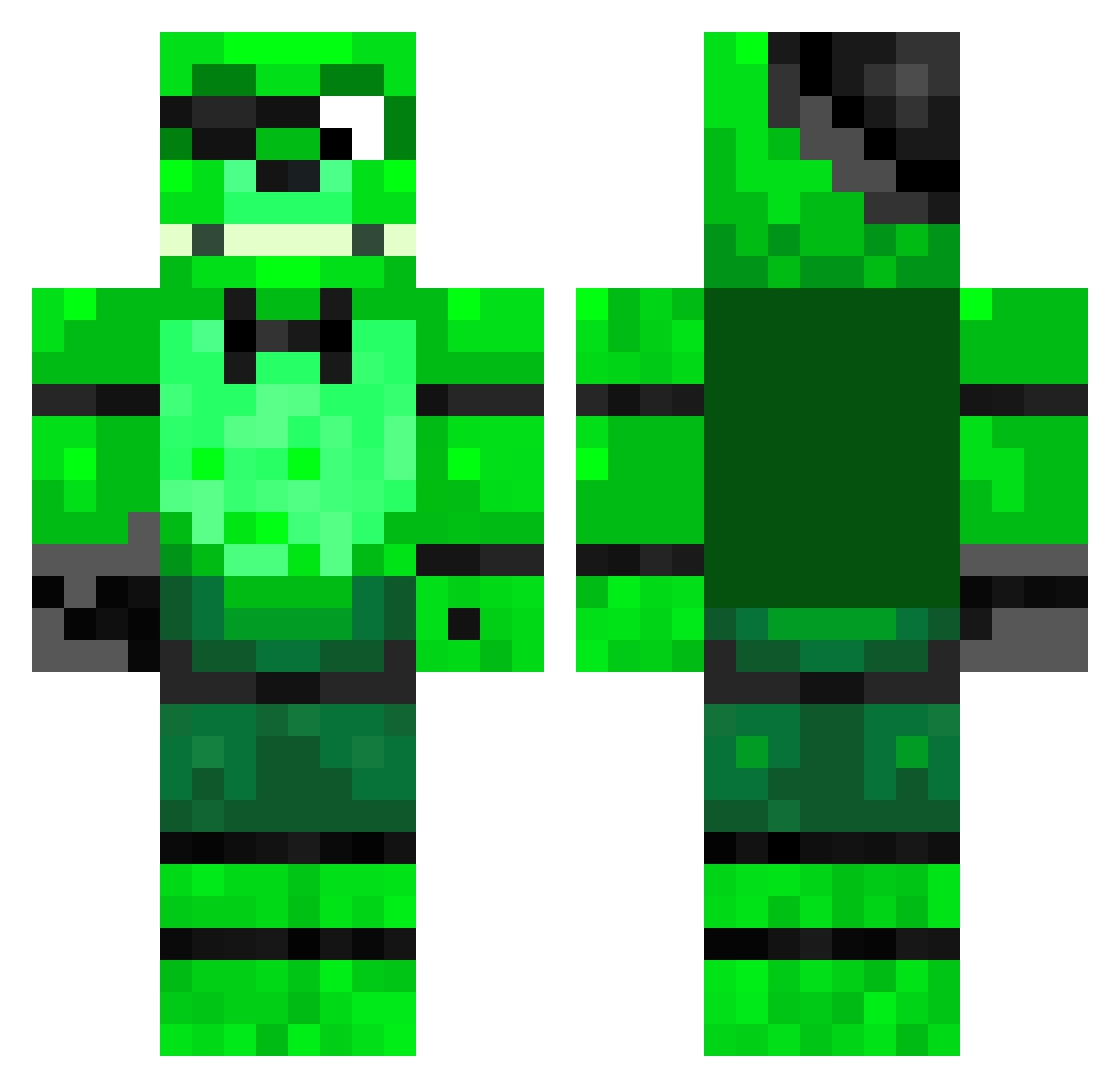 smoketurtle33 Minecraft skin, front and back view