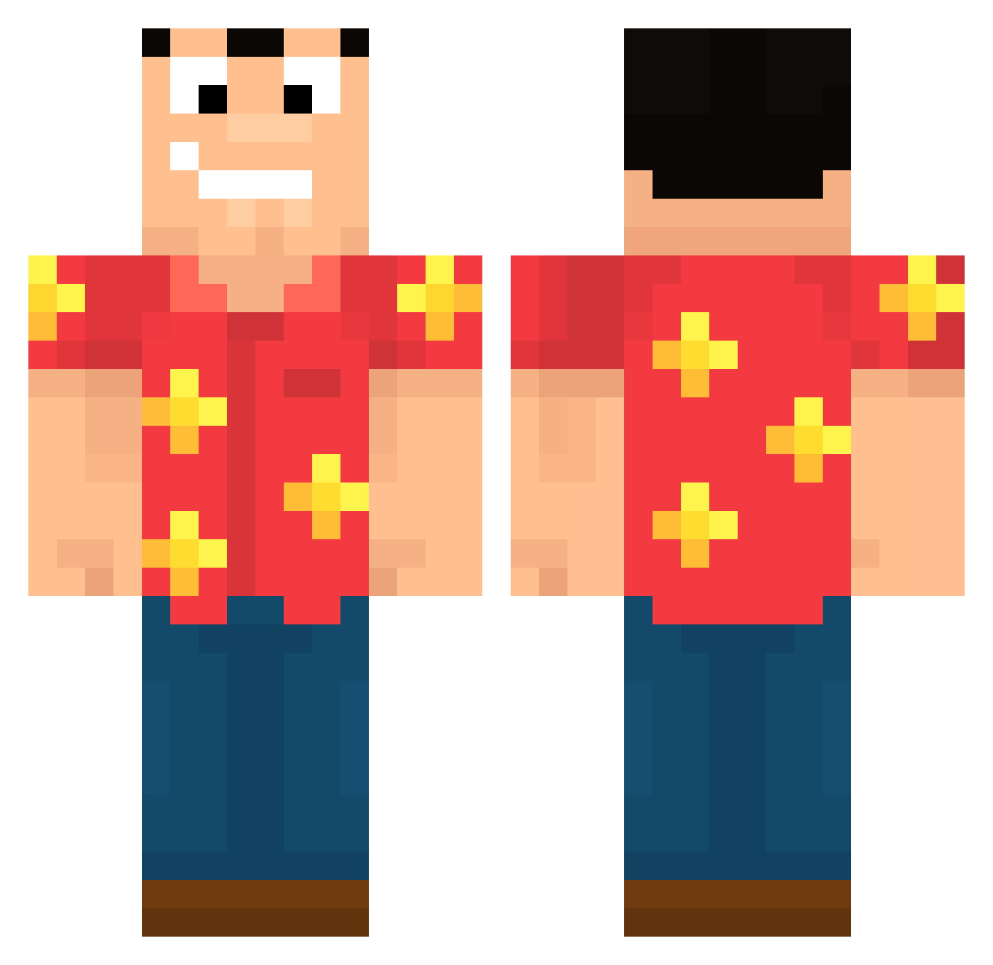 cpdy Minecraft skin, front and back view