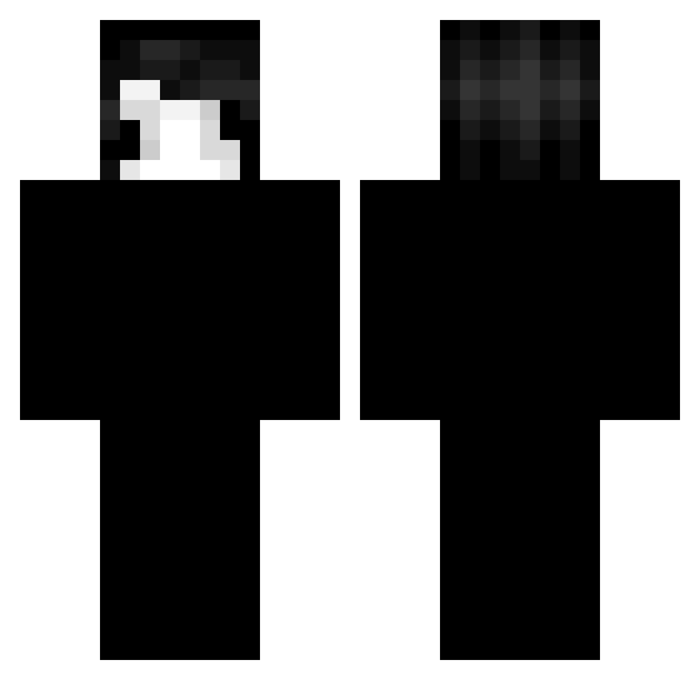 wazra Minecraft skin, front and back view