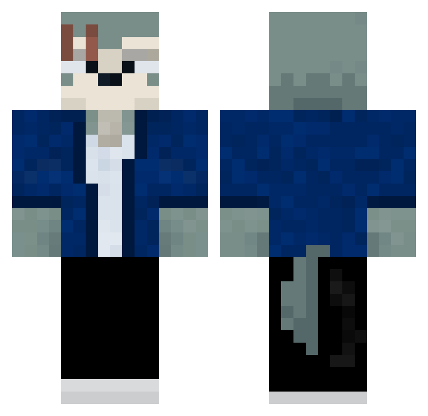 wxniao Minecraft skin, front and back view