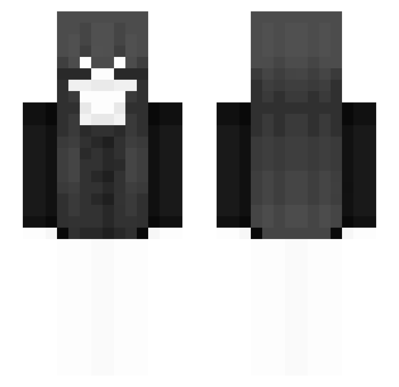 vurxn Minecraft skin, front and back view