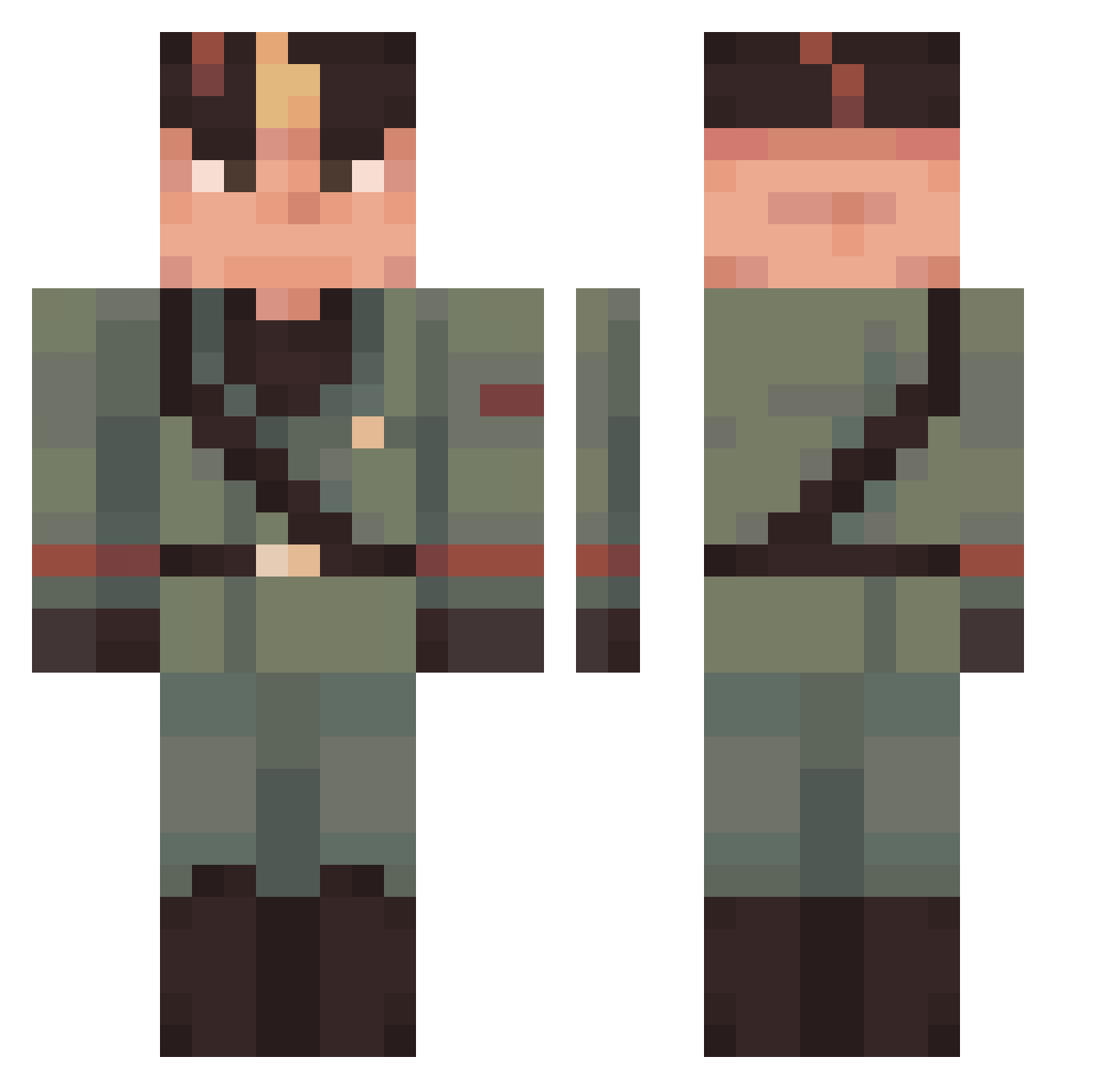 xXFlavist3tionXx Minecraft skin, front and back view