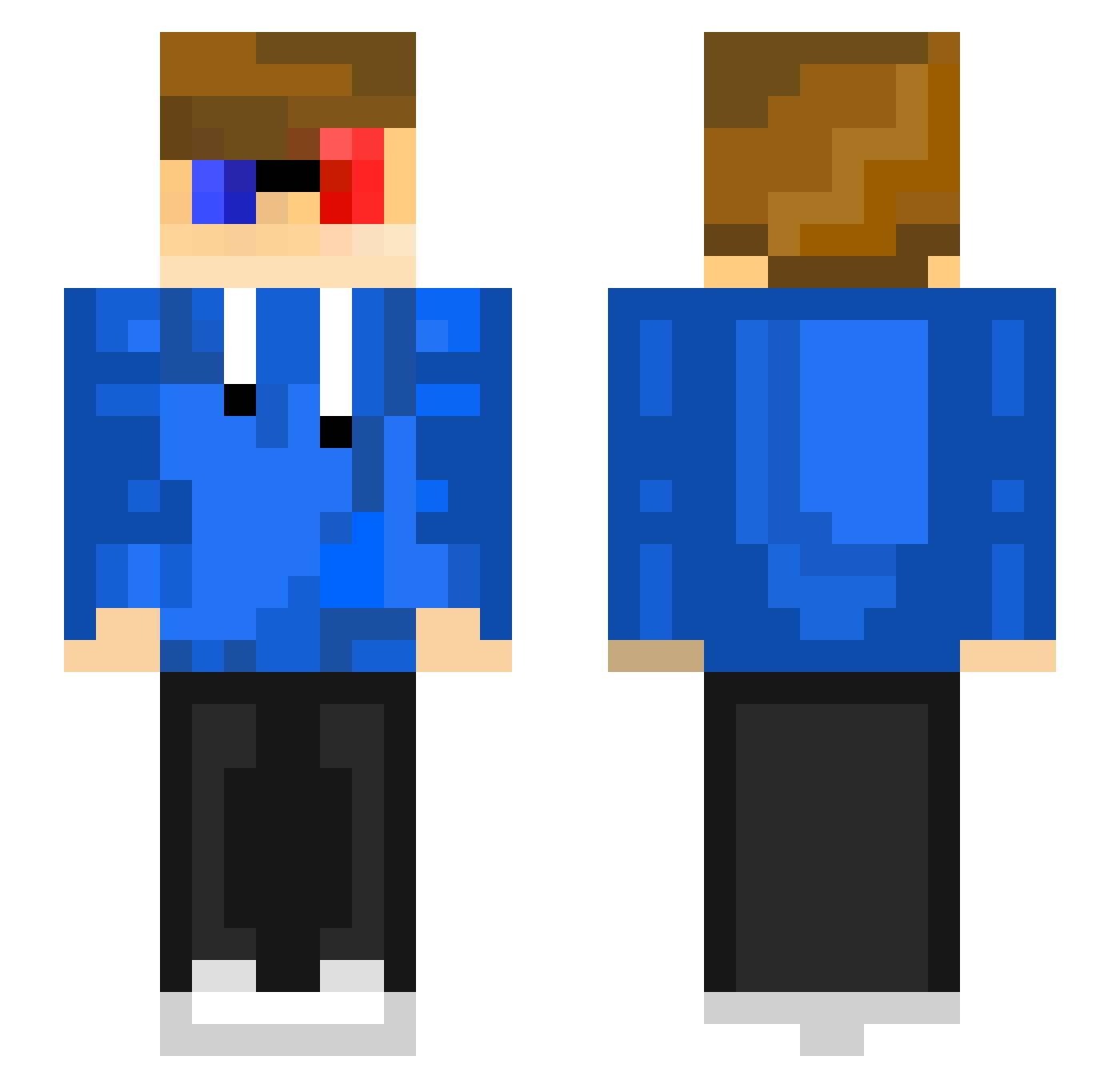 spotlightVR Minecraft skin, front and back view