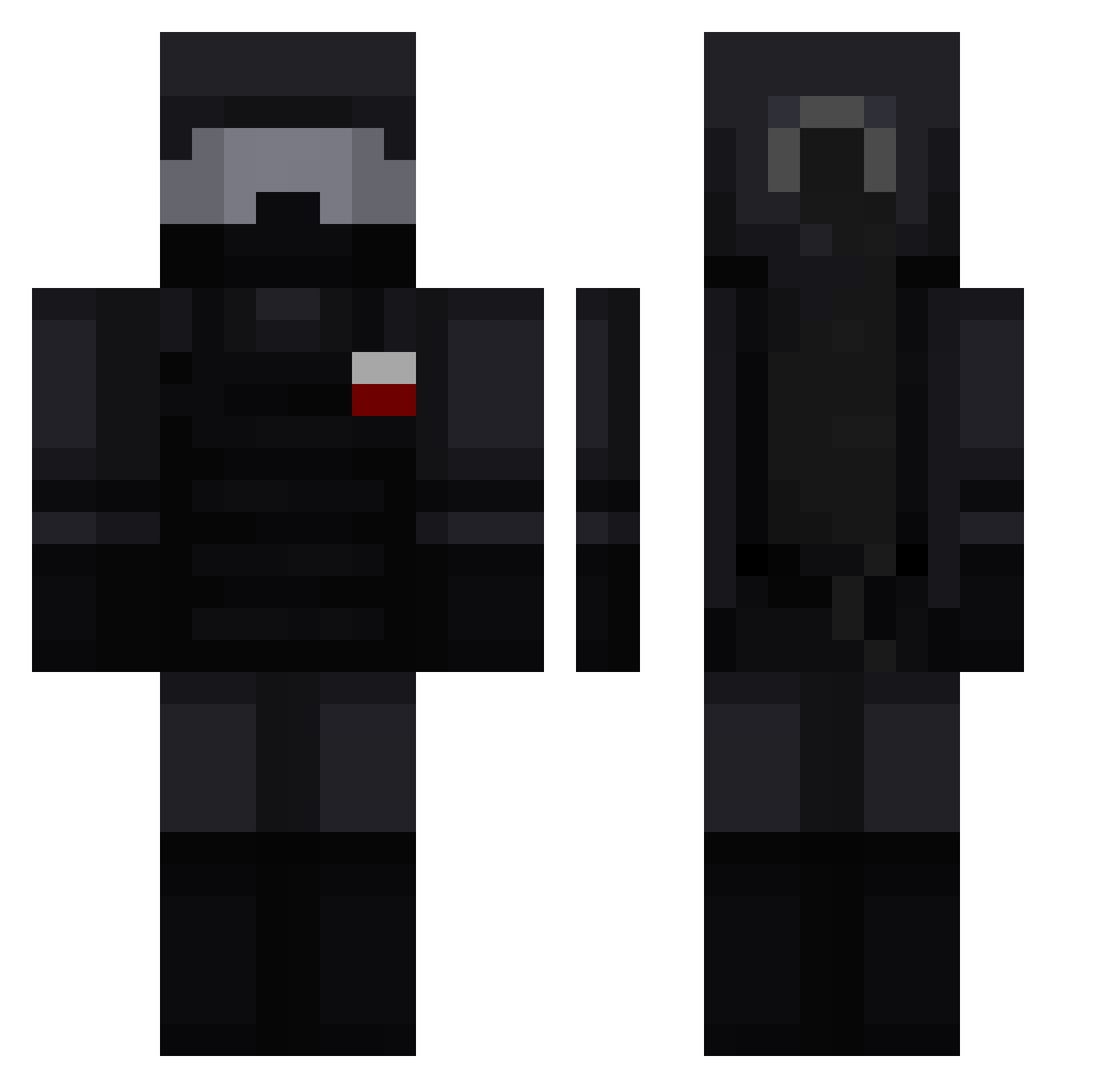 Saberscout Minecraft skin, front and back view