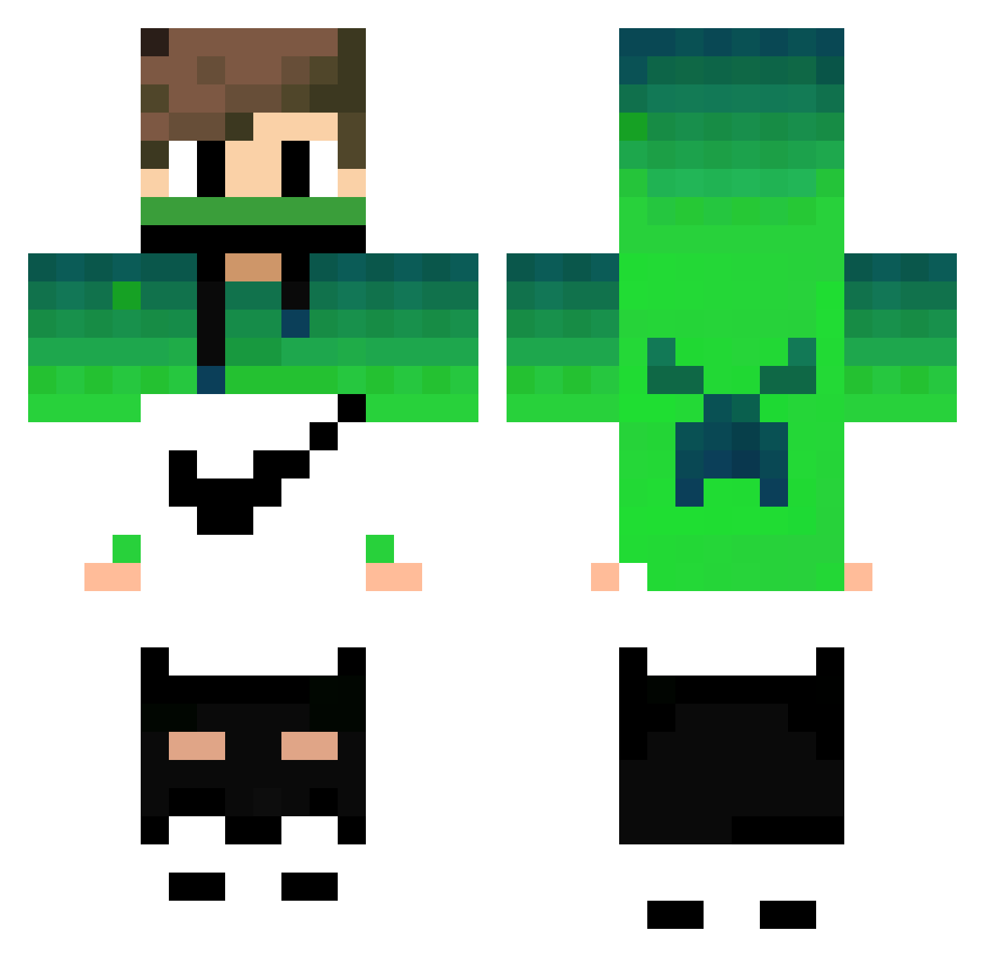 ZAGCRAFT11 Minecraft skin, front and back view