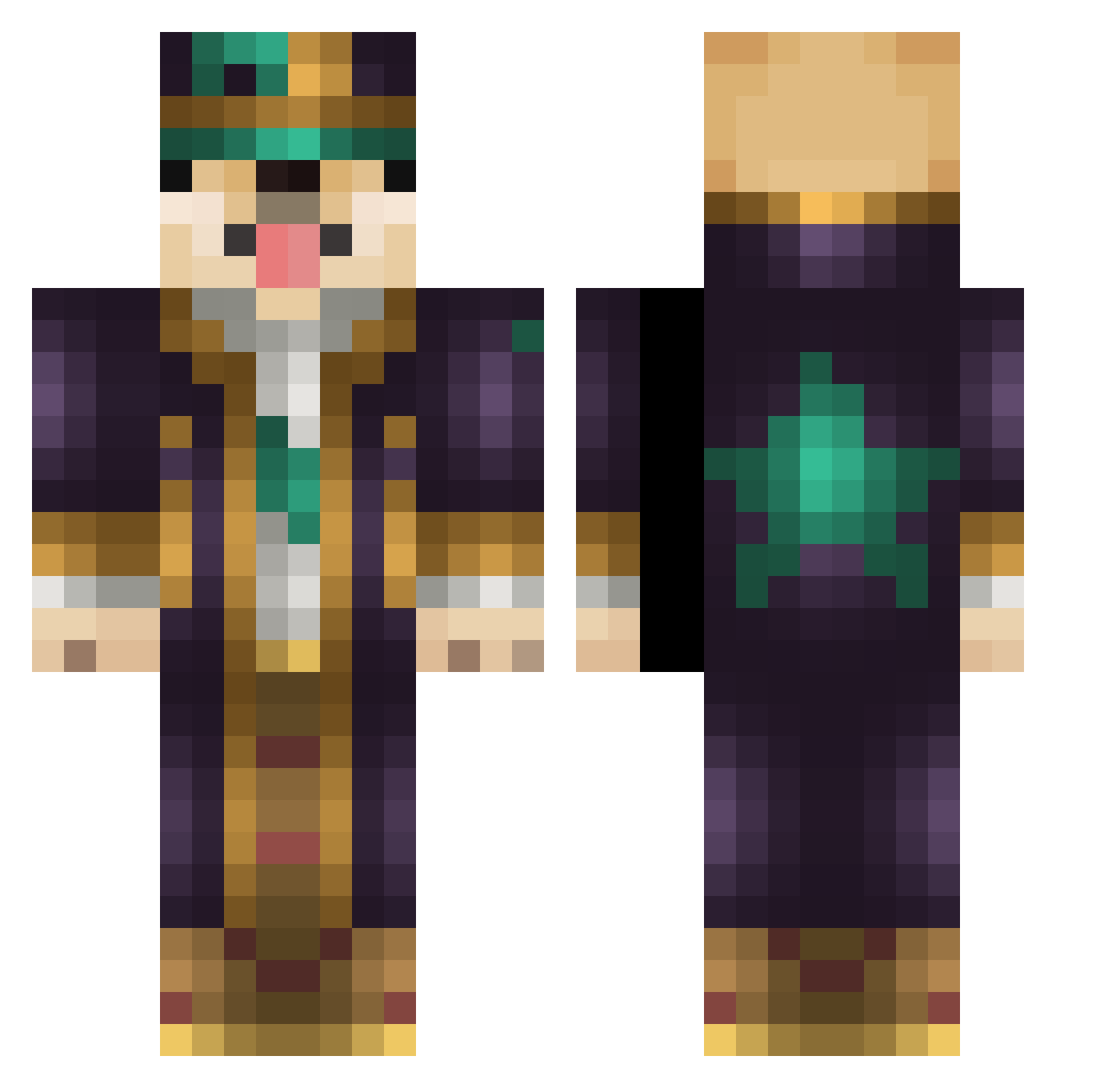 TheDoge474 Minecraft skin, front and back view