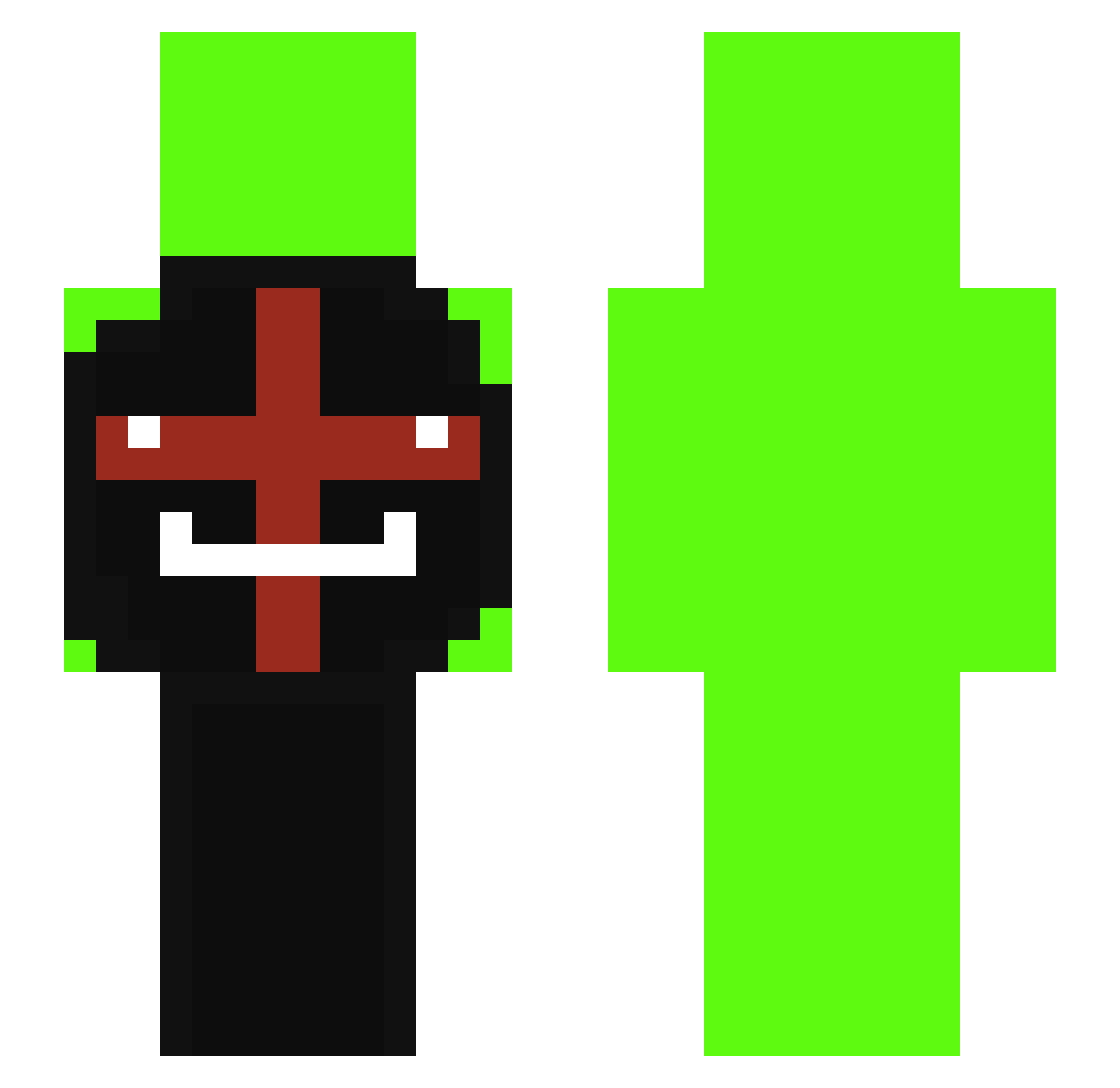 HamManTF Minecraft skin, front and back view