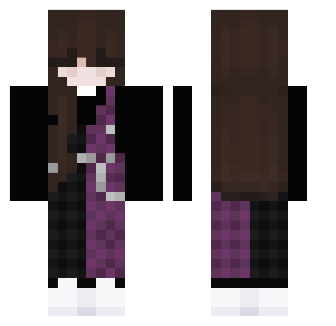 valoriie Minecraft skin, front and back view
