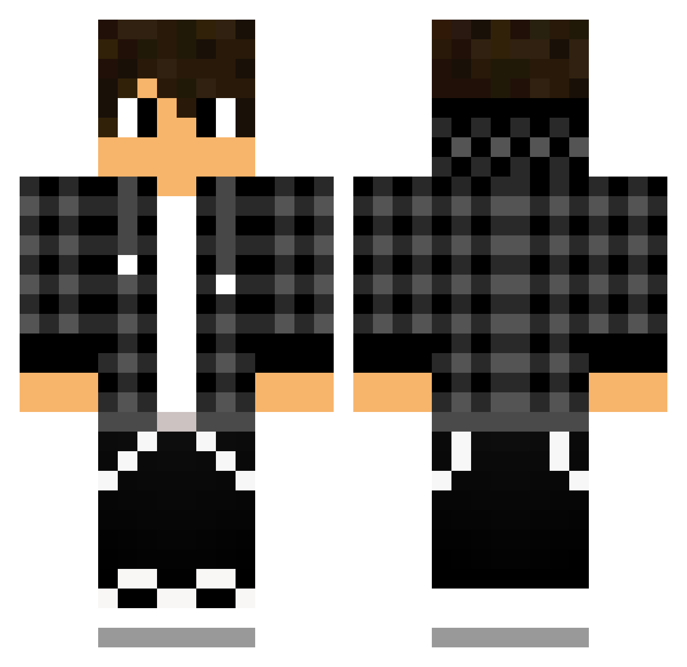 Pitero_X Minecraft skin, front and back view