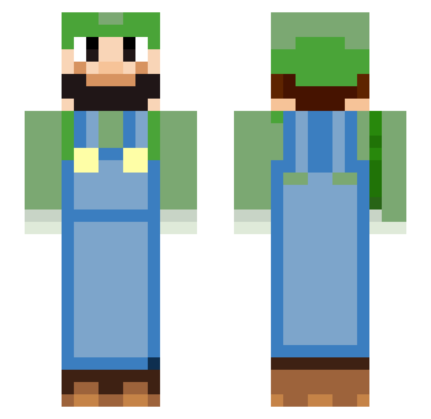 _rubyy Minecraft skin, front and back view