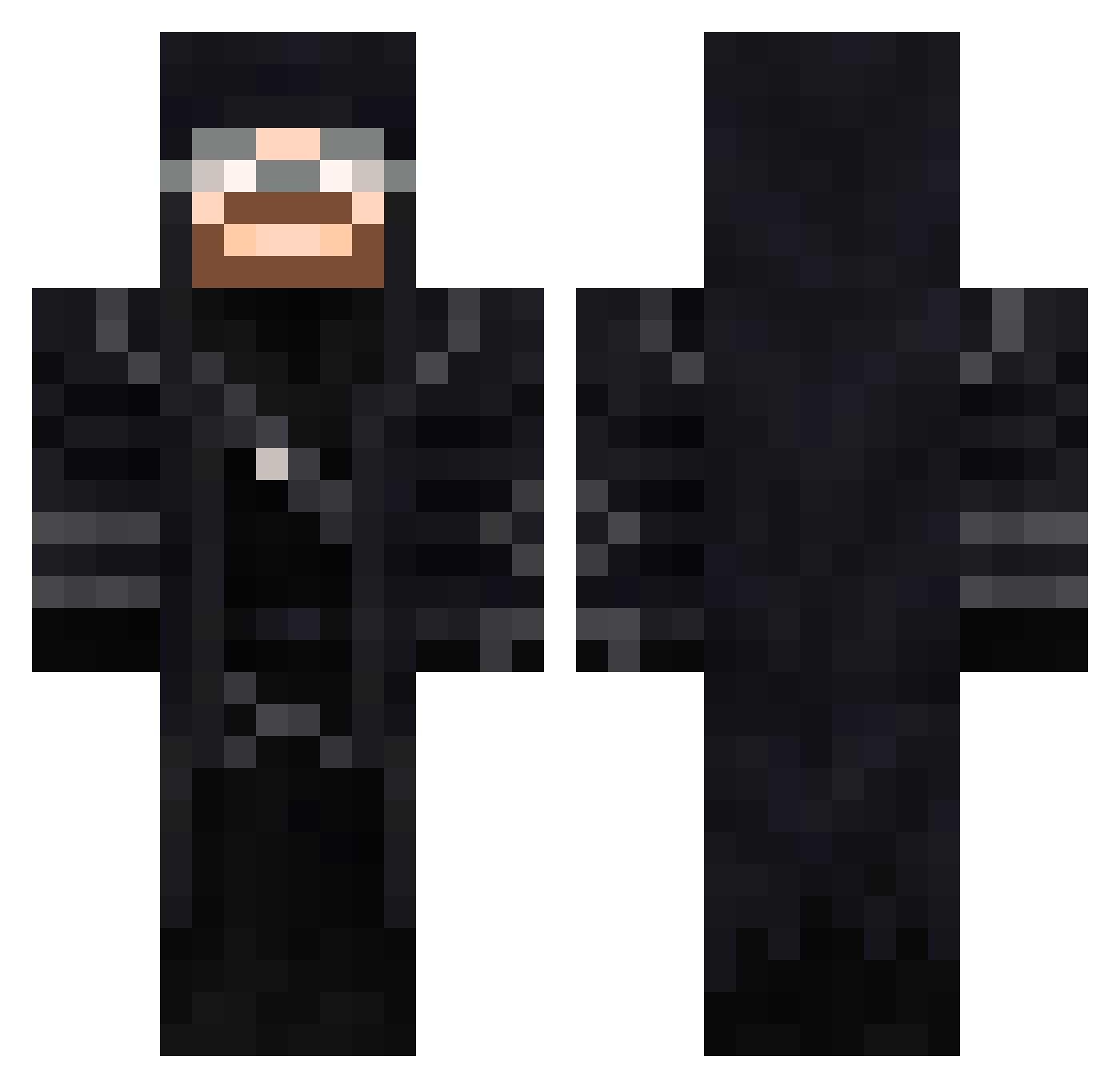 Death_Rogen Minecraft skin, front and back view