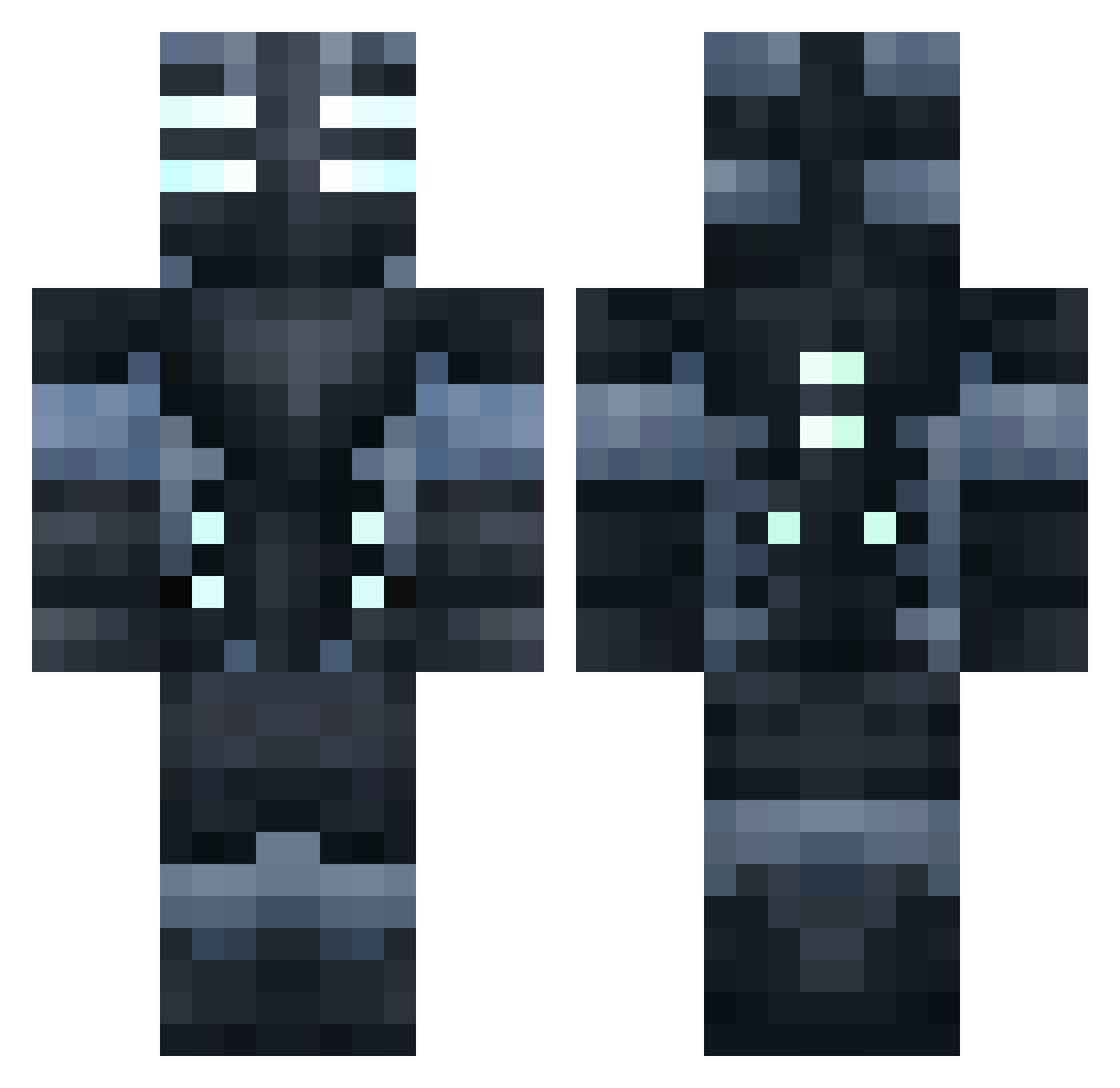 TheAnonymuse Minecraft skin, front and back view
