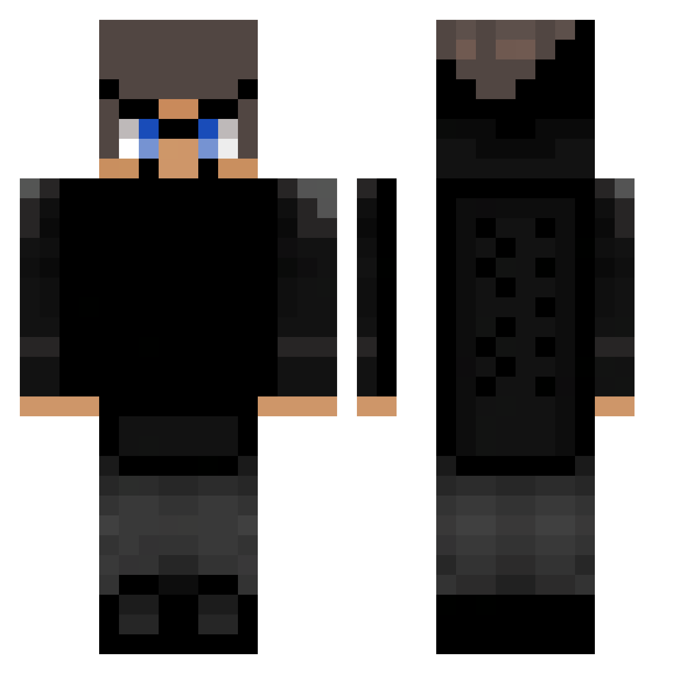 Stormlord73 Minecraft skin, front and back view