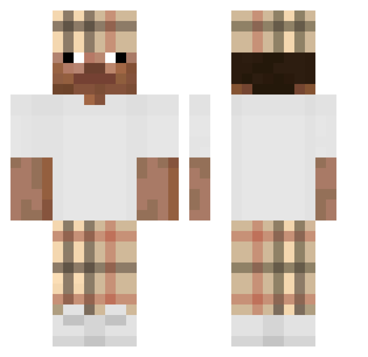 AugustKenshin Minecraft skin, front and back view
