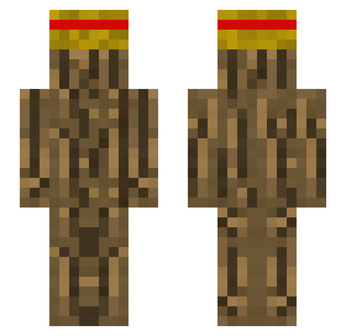Pomoa Minecraft skin, front and back view