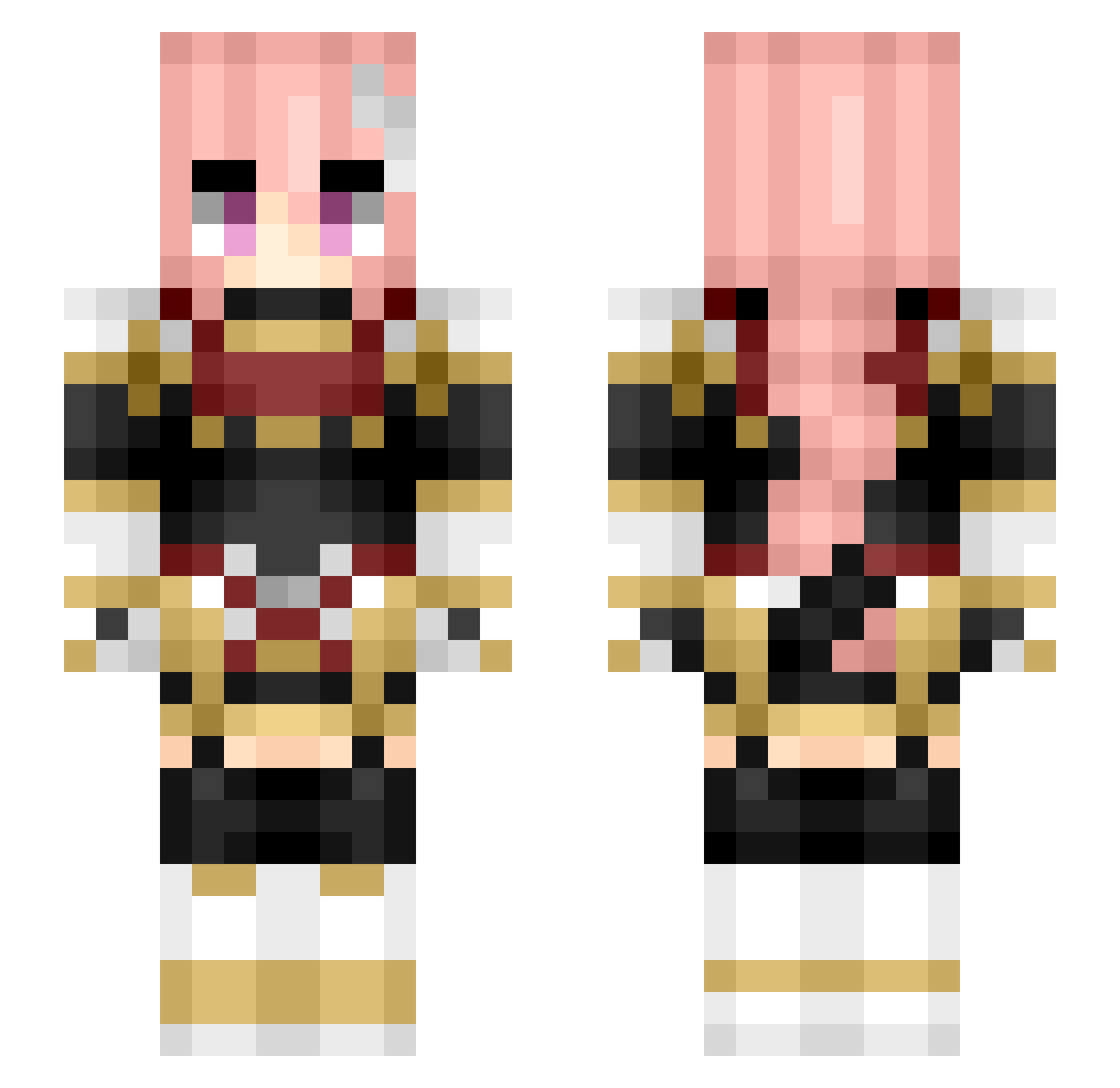 DarkLeming36 Minecraft skin, front and back view