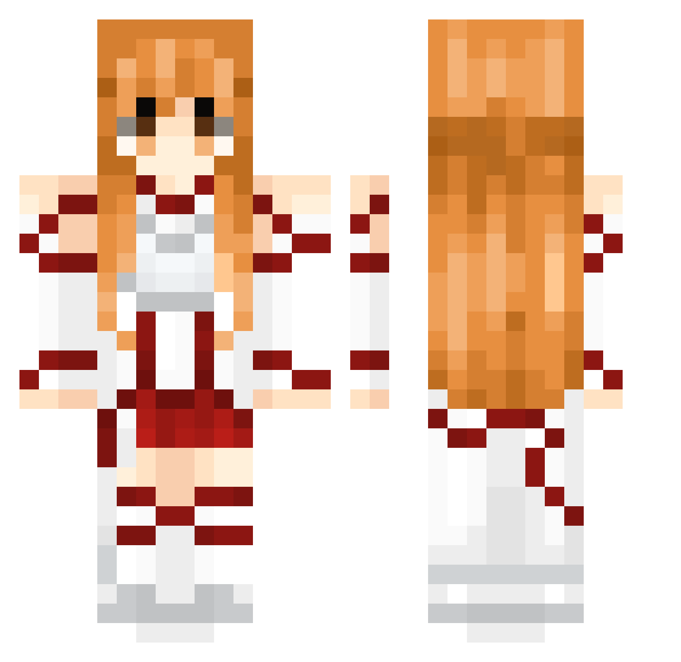G8_superman Minecraft skin, front and back view