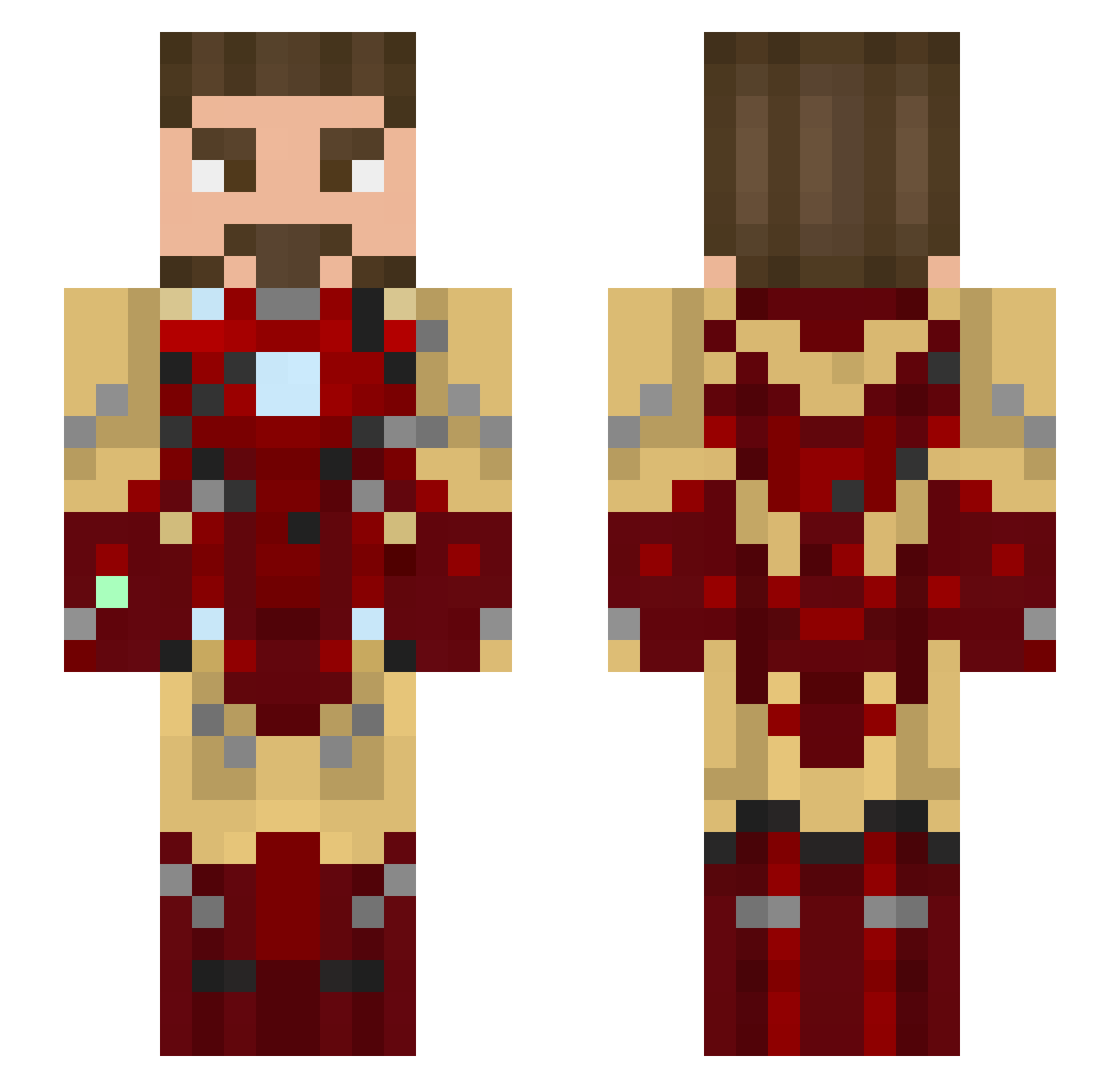 Xooxytron Minecraft skin, front and back view