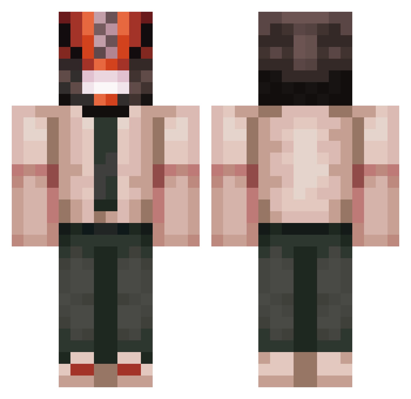 L3O404 Minecraft skin, front and back view