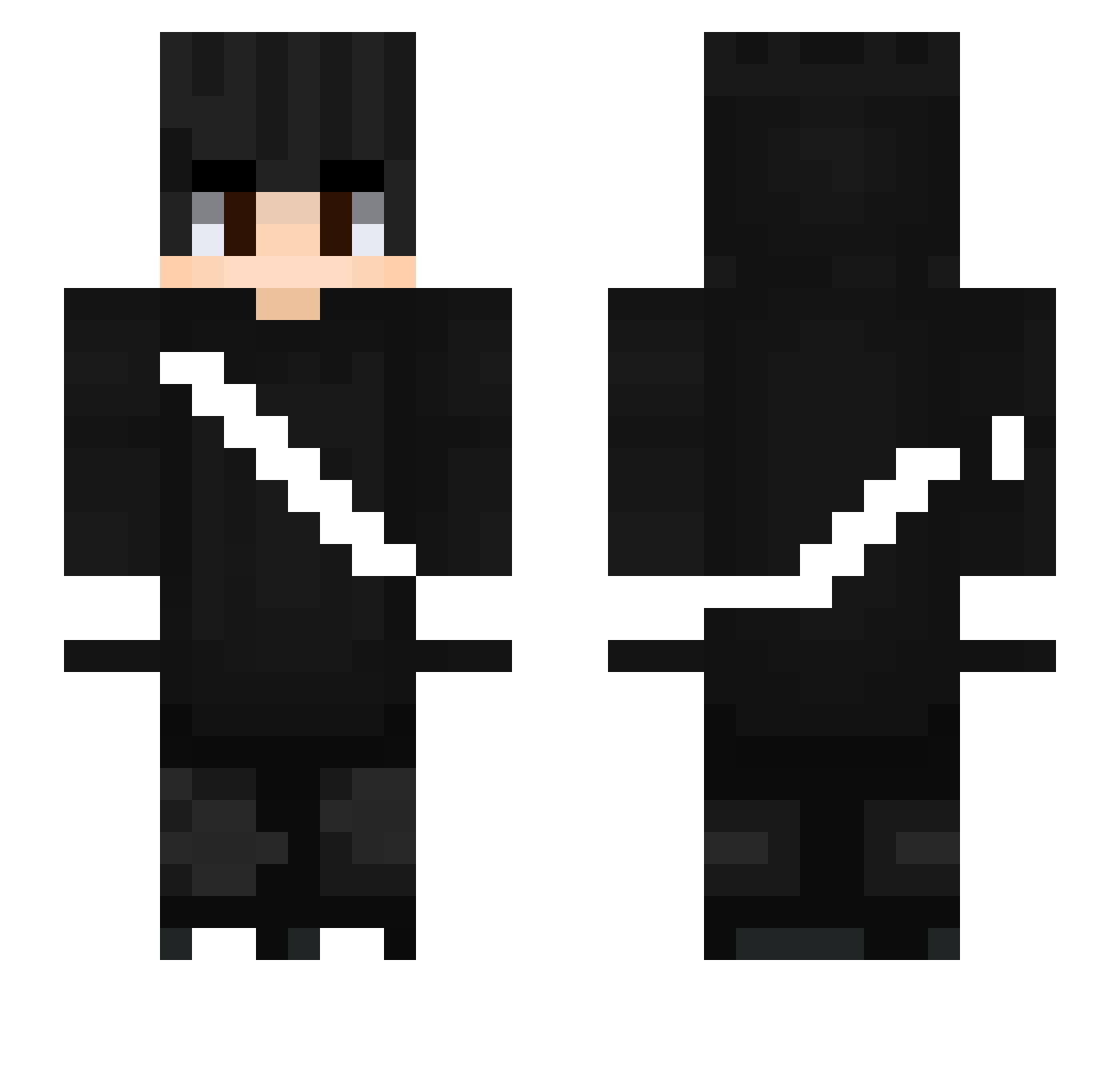 Itz_Wish Minecraft skin, front and back view