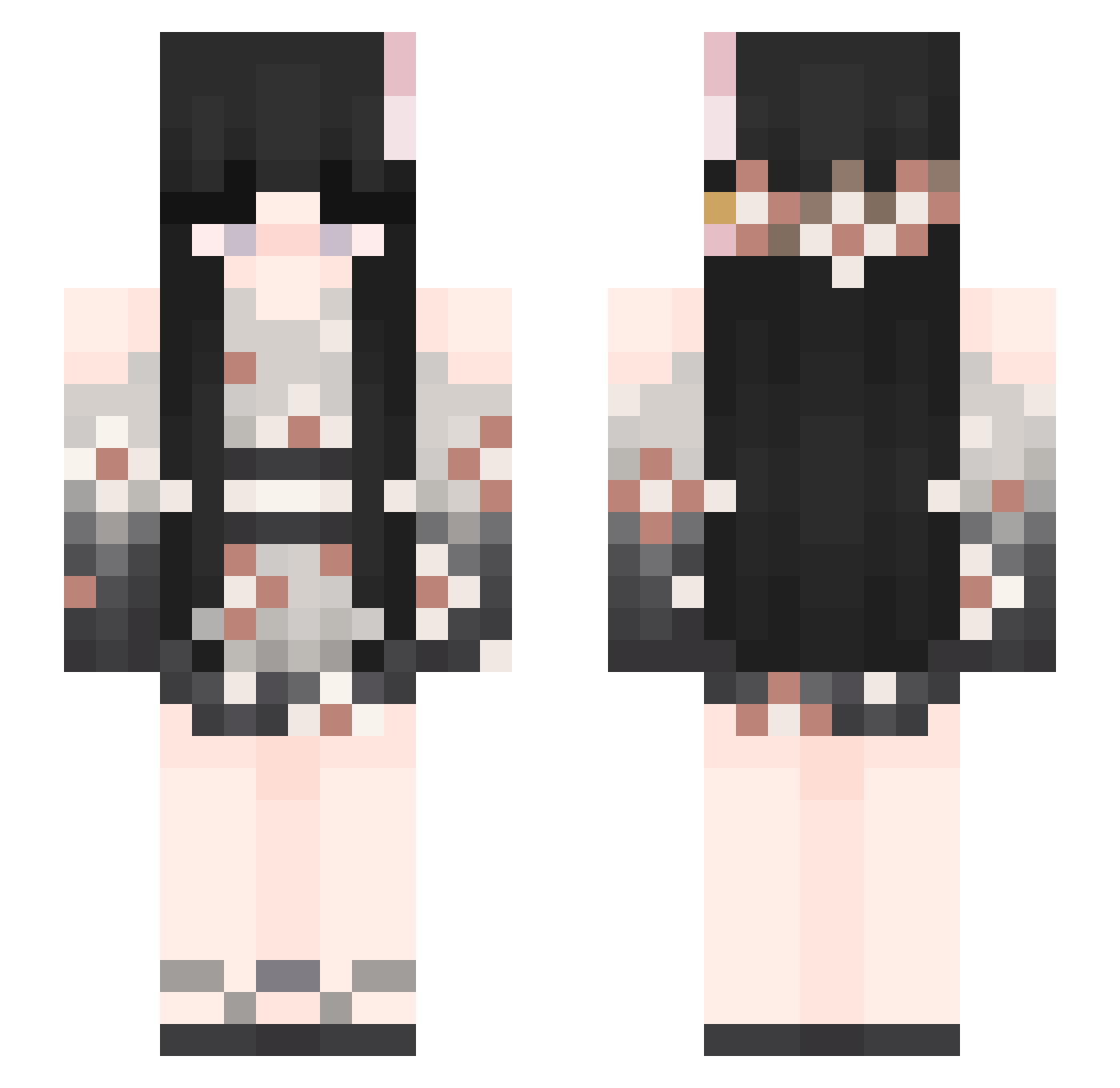Eitaa_ Minecraft skin, front and back view