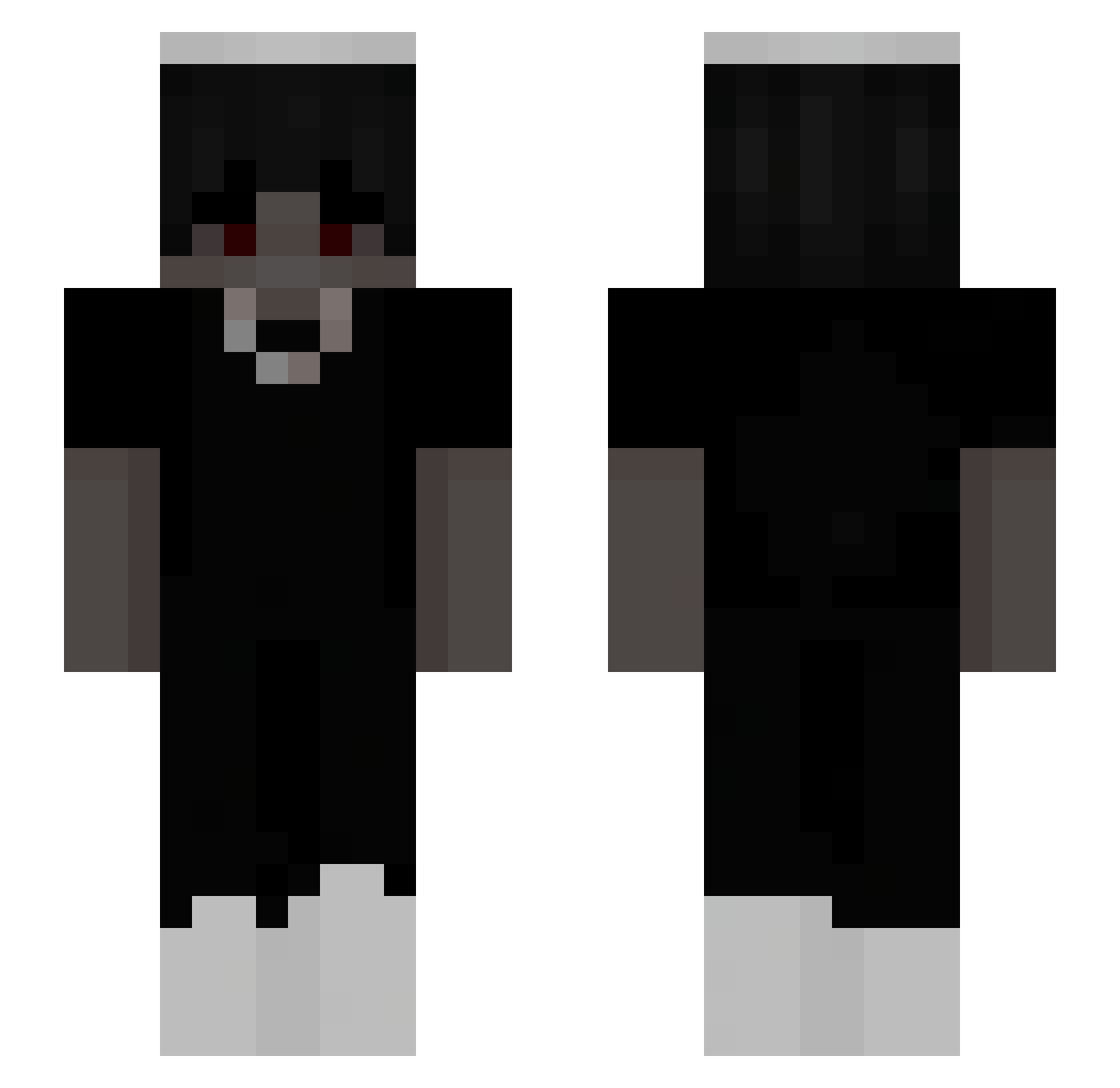 qngw Minecraft skin, front and back view