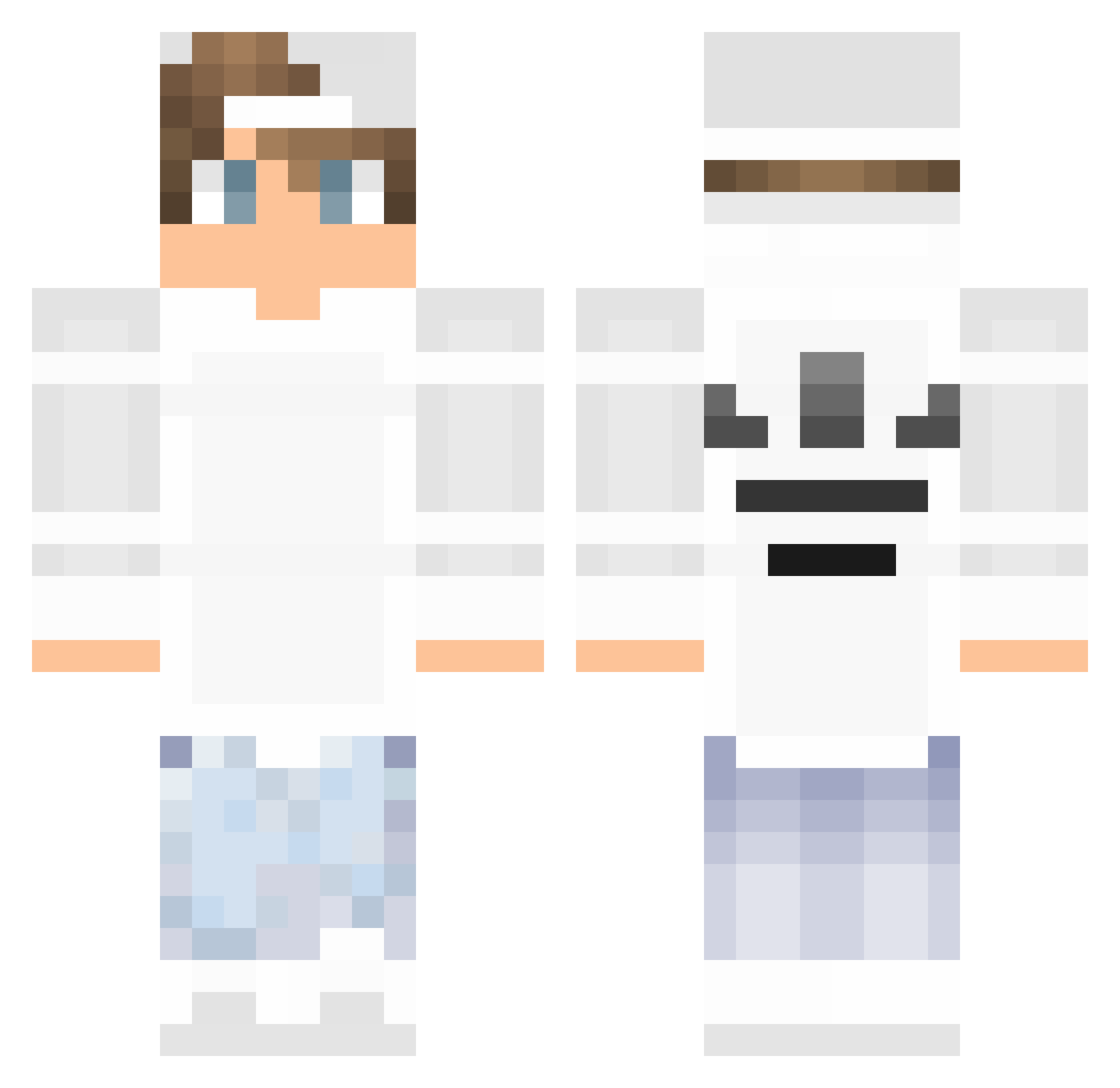 Siroph Minecraft skin, front and back view