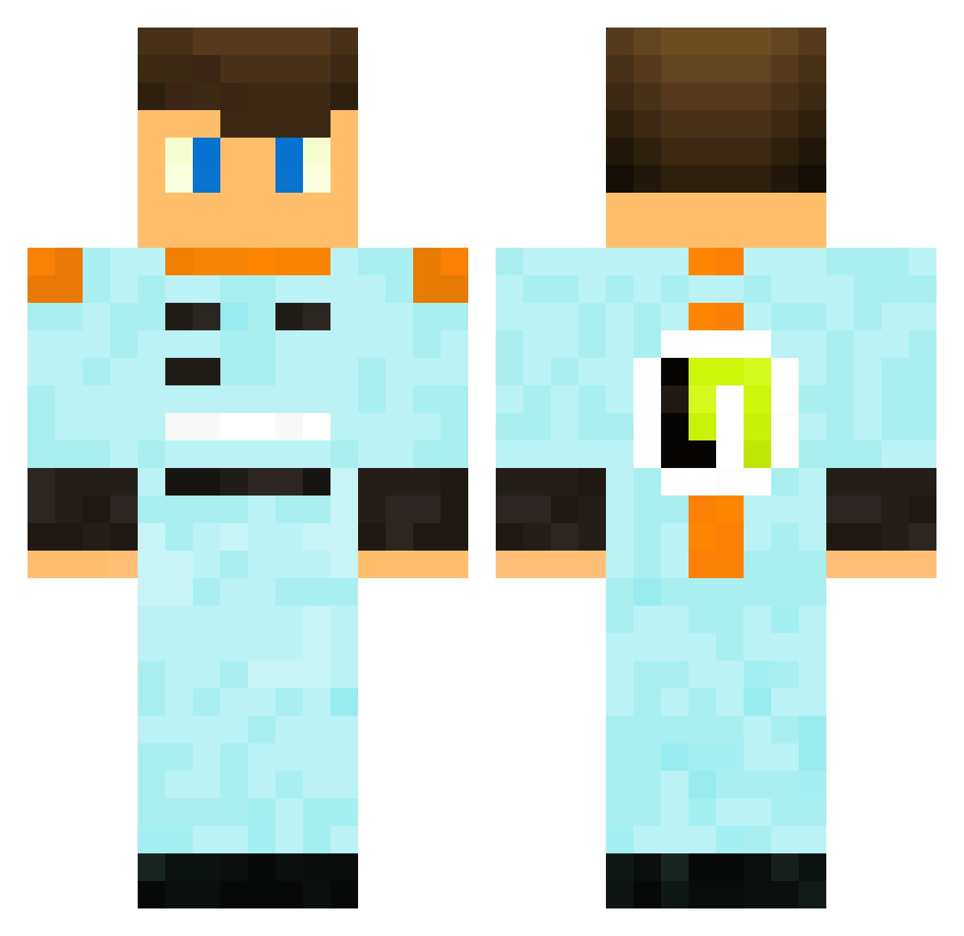 Sven1893 Minecraft skin, front and back view