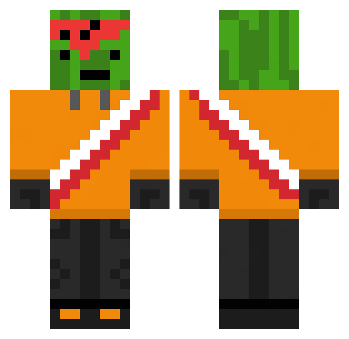 Mookie_69 Minecraft skin, front and back view