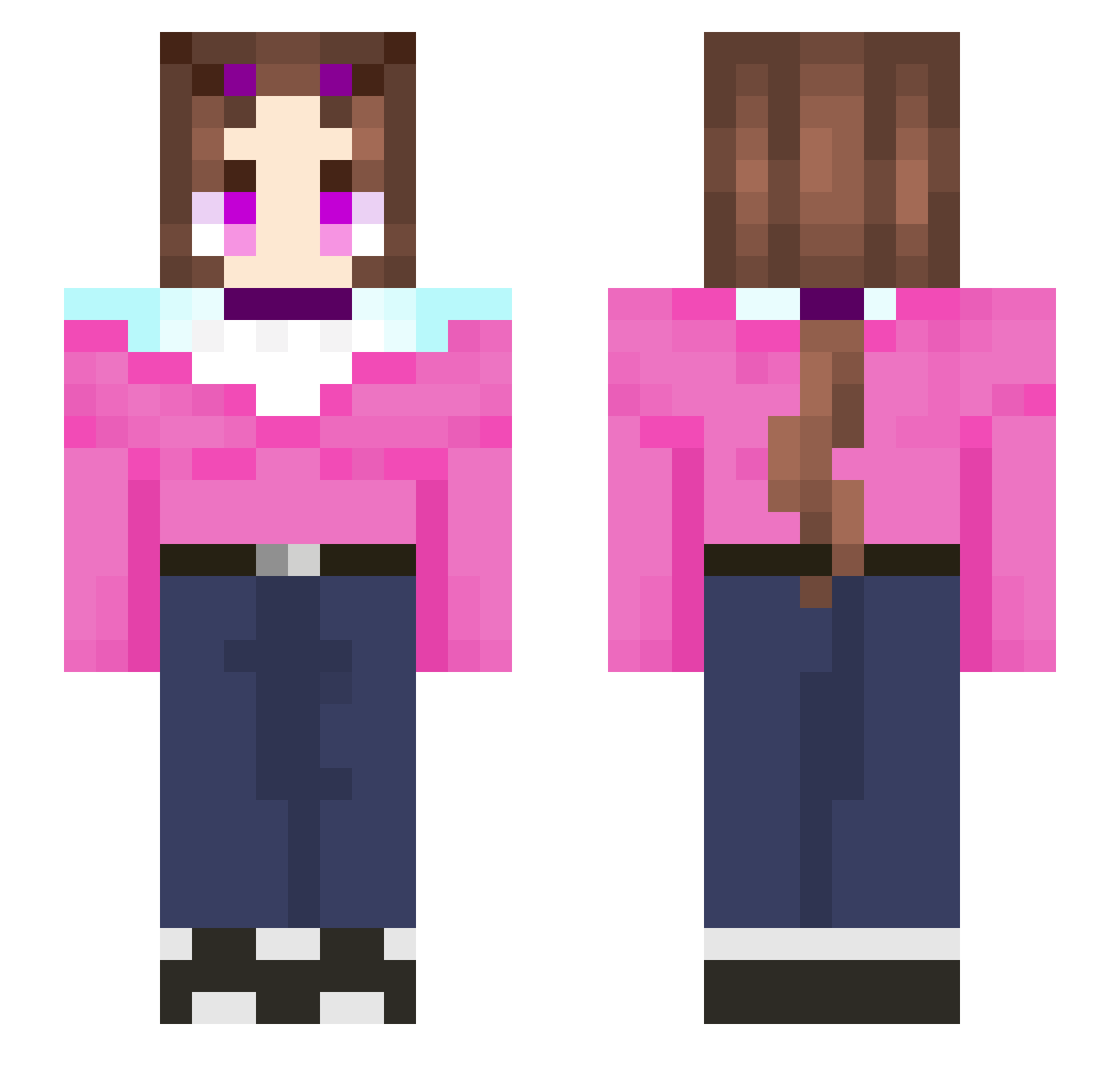 ZeTrashEater Minecraft skin, front and back view