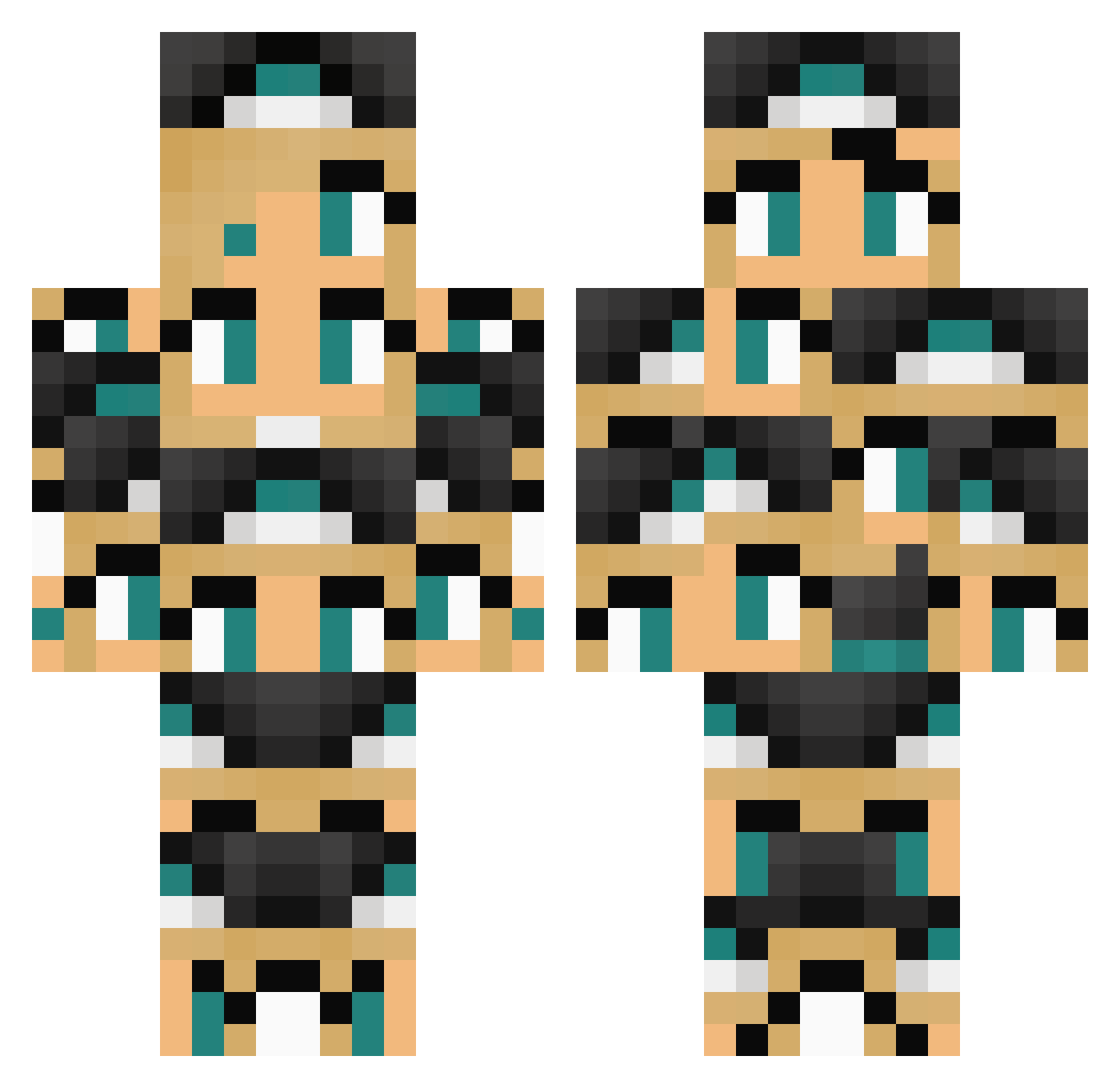 Alexia Minecraft skin, front and back view