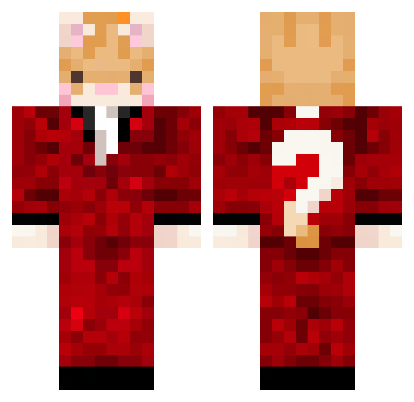 terptabby Minecraft skin, front and back view