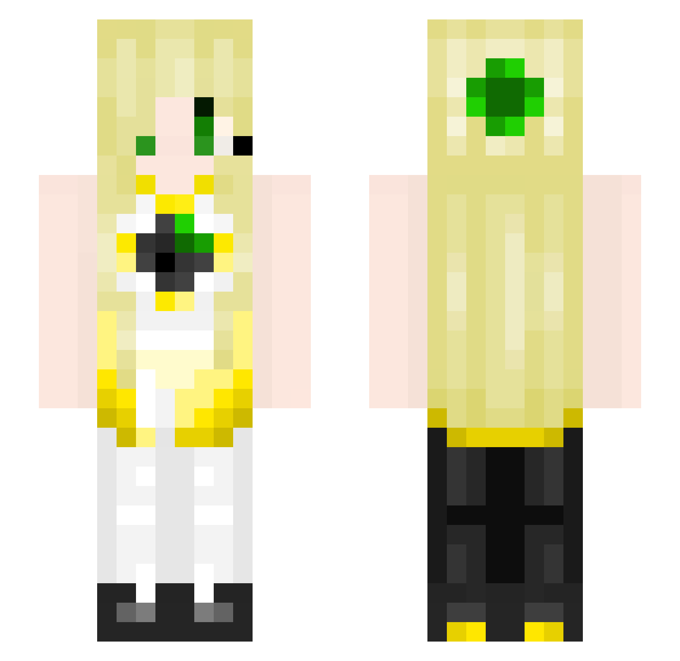 Lusamine Minecraft skin, front and back view