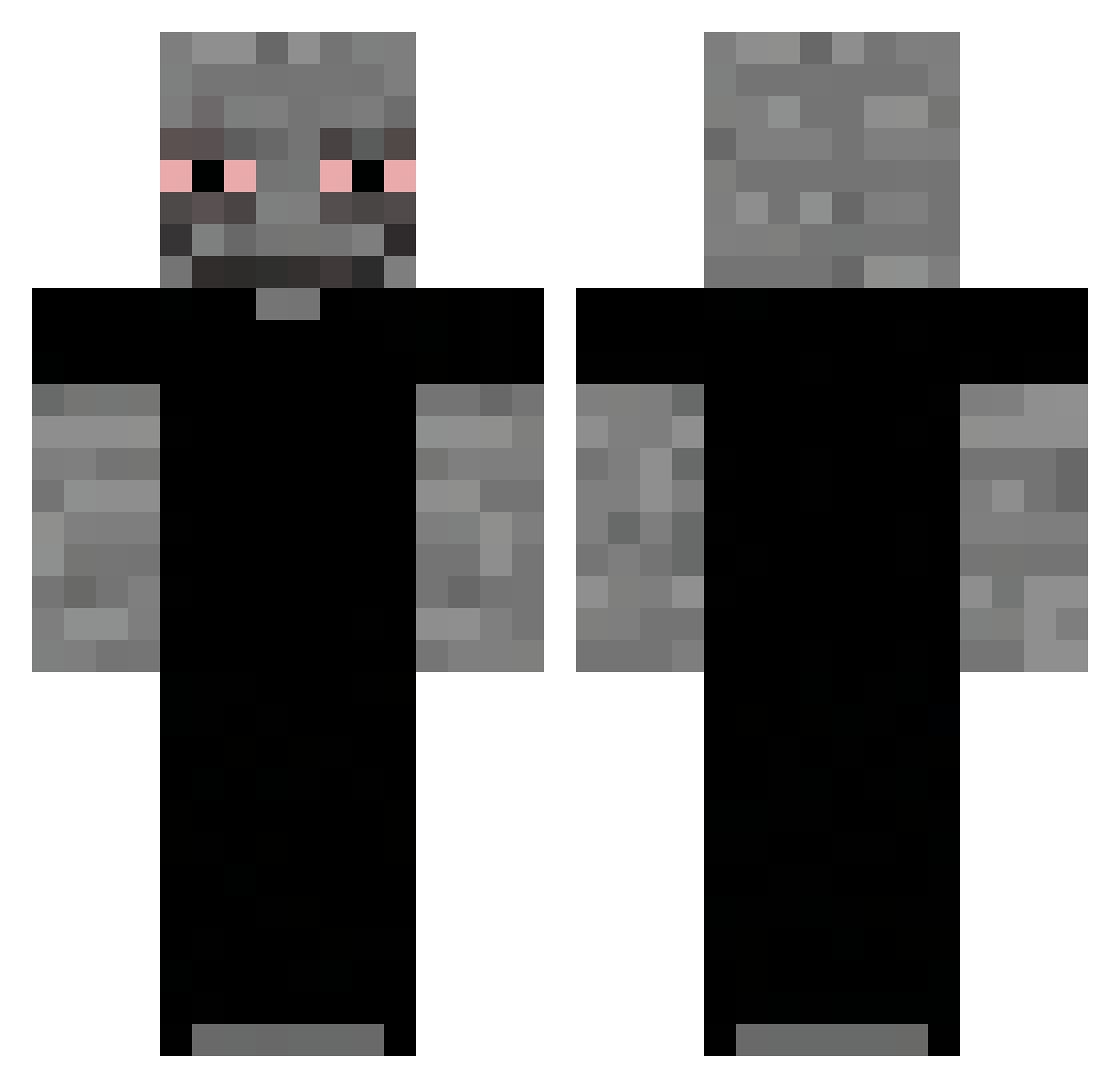Loxus234 Minecraft skin, front and back view