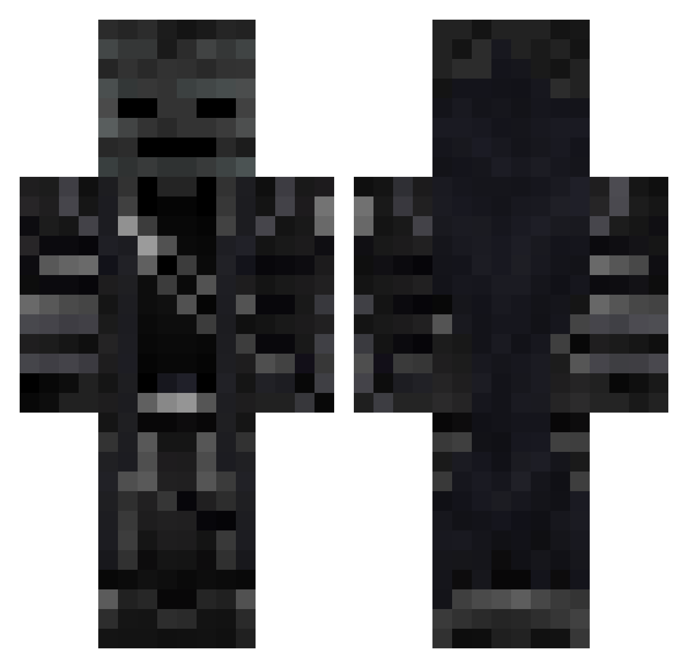 ZAksr Minecraft skin, front and back view