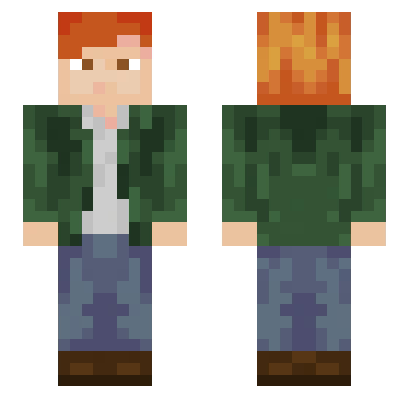 SouperDouper Minecraft skin, front and back view
