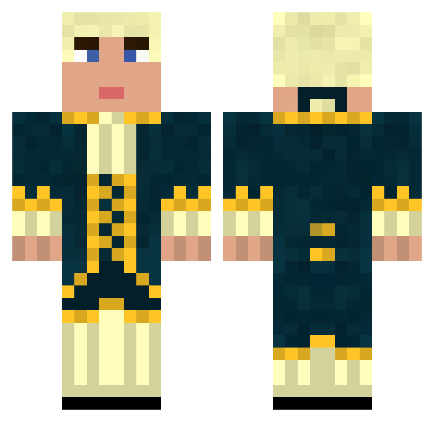 Lars_den_gode Minecraft skin, front and back view