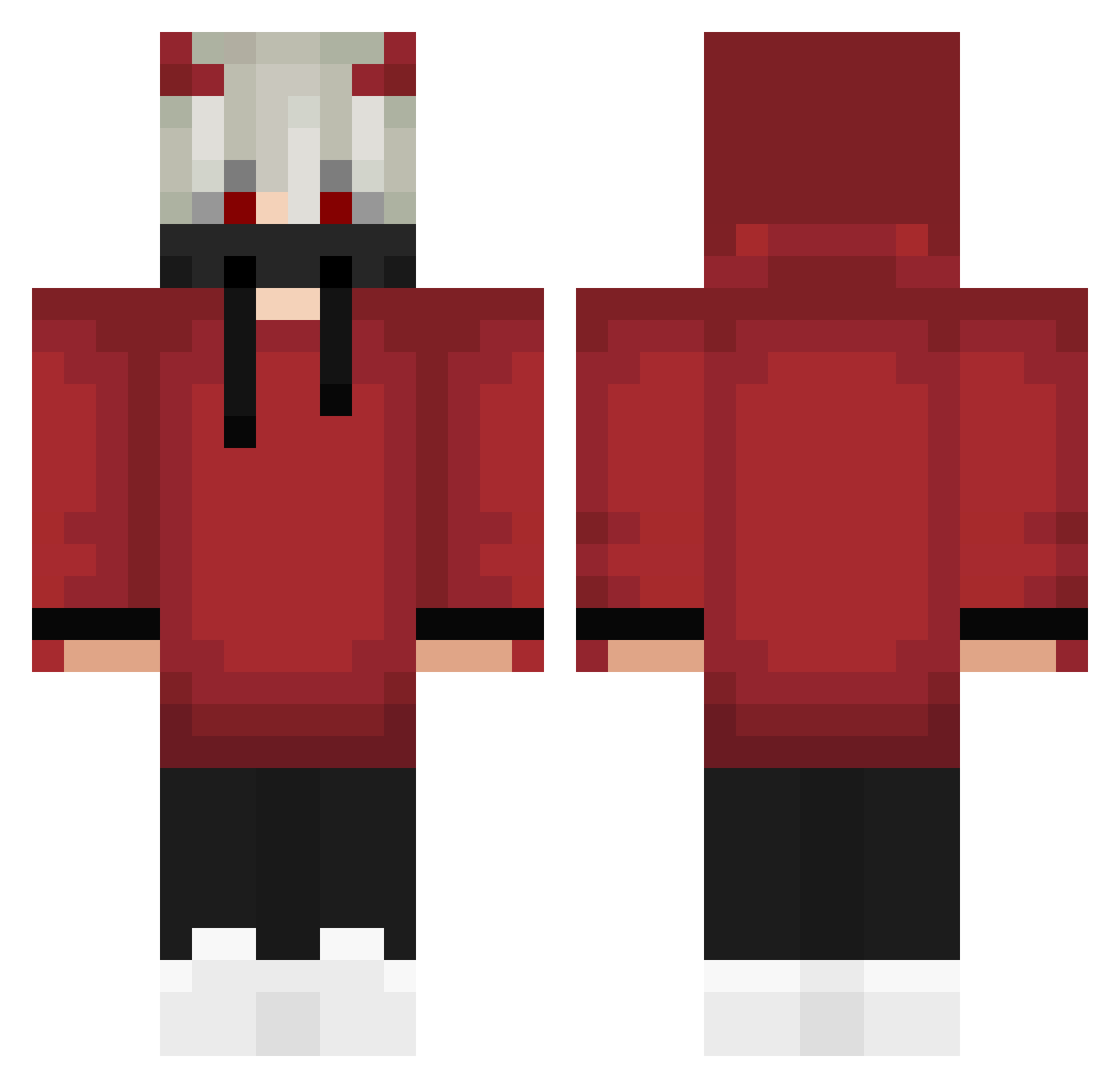 zEduard Minecraft skin, front and back view