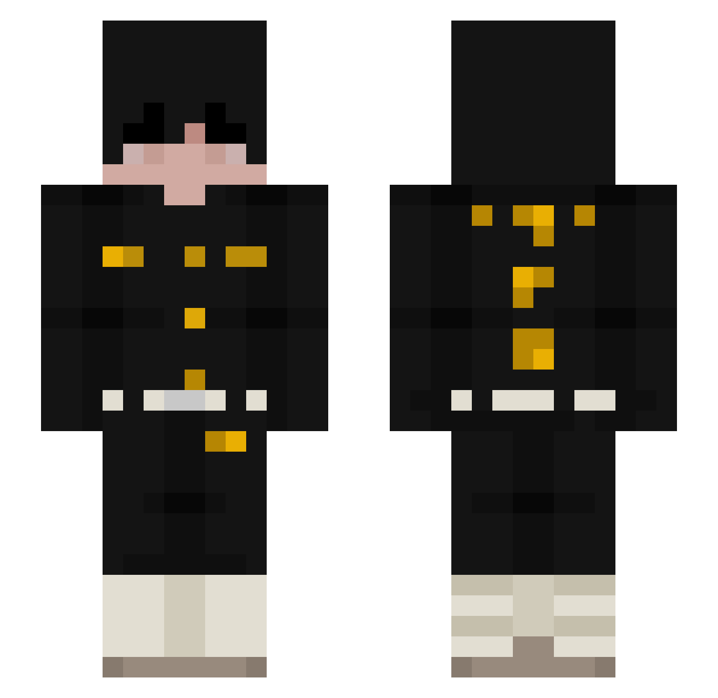 SANmandertje Minecraft skin, front and back view