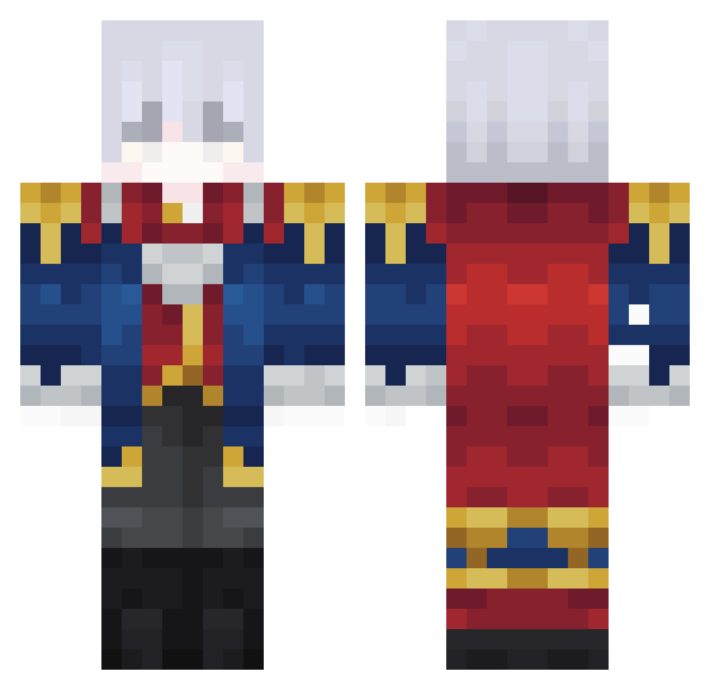 xSnowyz77x Minecraft skin, front and back view