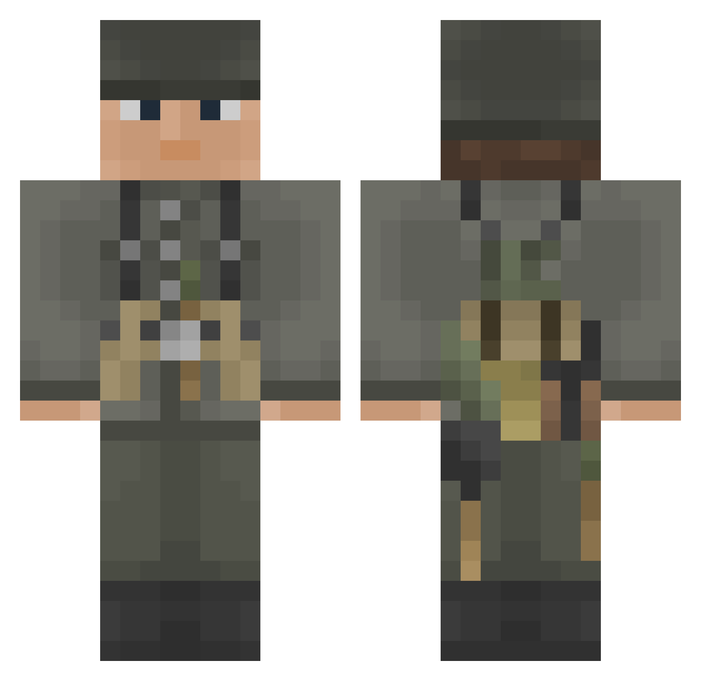 boberr99 Minecraft skin, front and back view